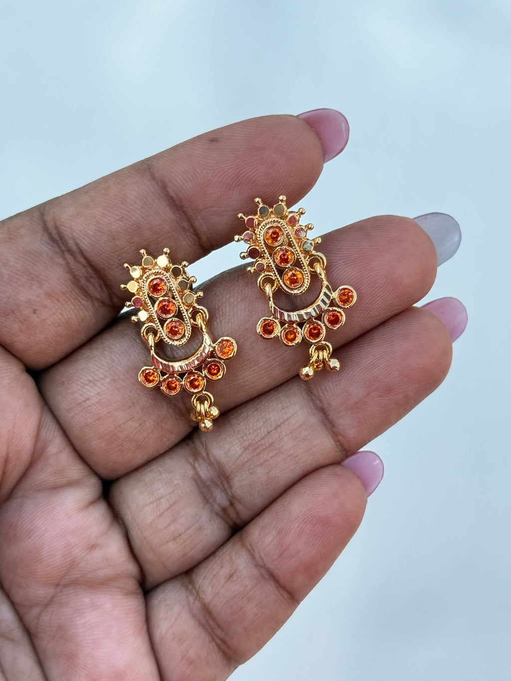 Ph179  panchaloham hanging back screw earrings