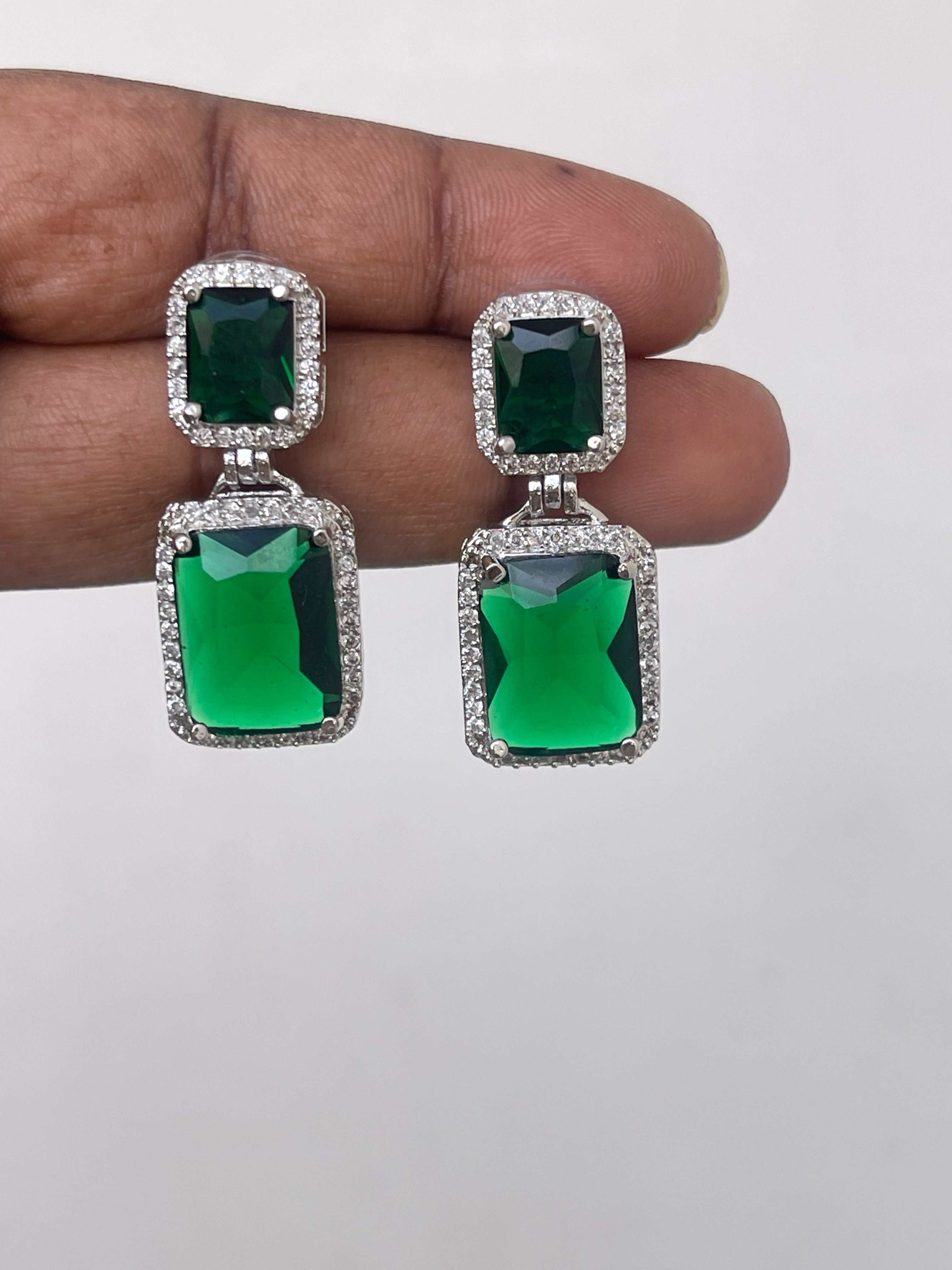 Square shape Western earrings