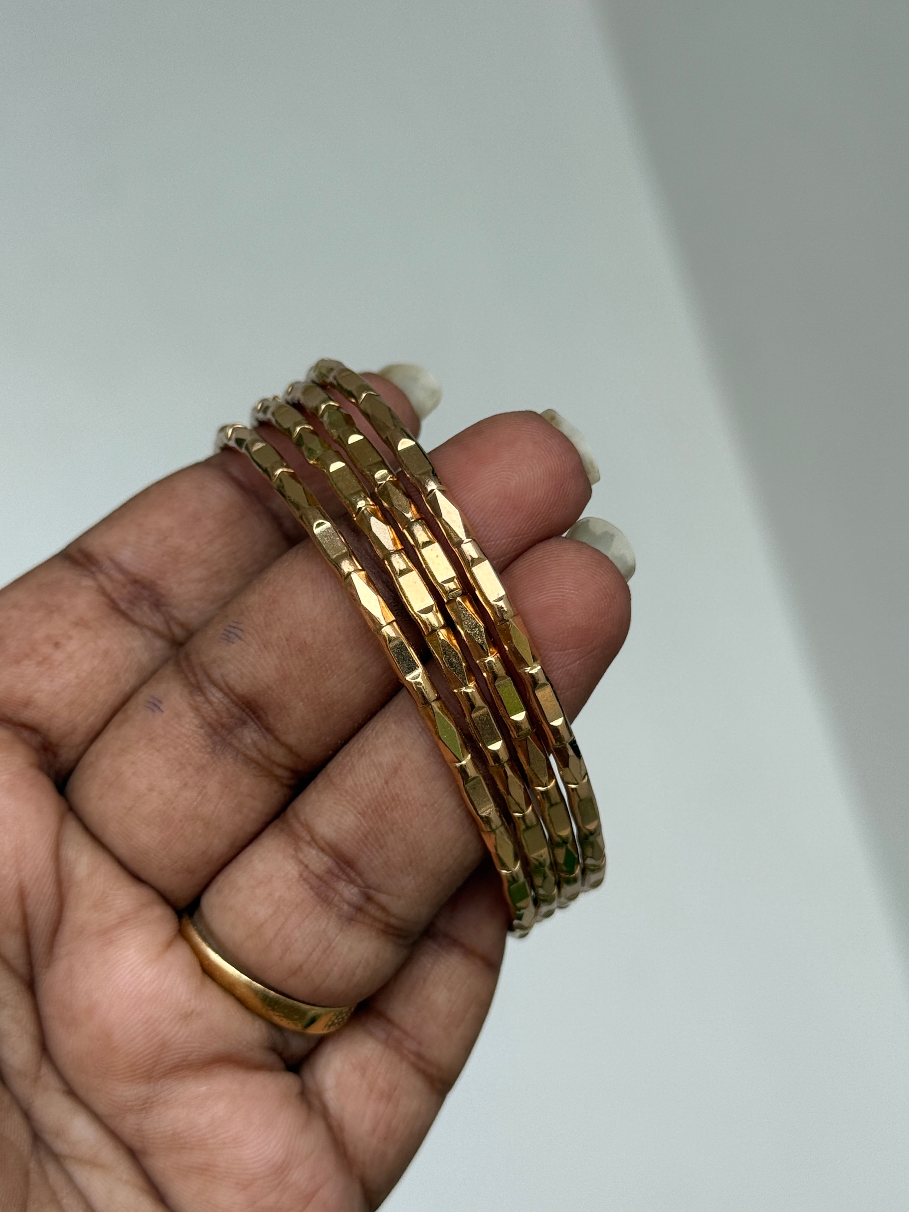 Ph064 set of 4 gold replica panchaloham bangles