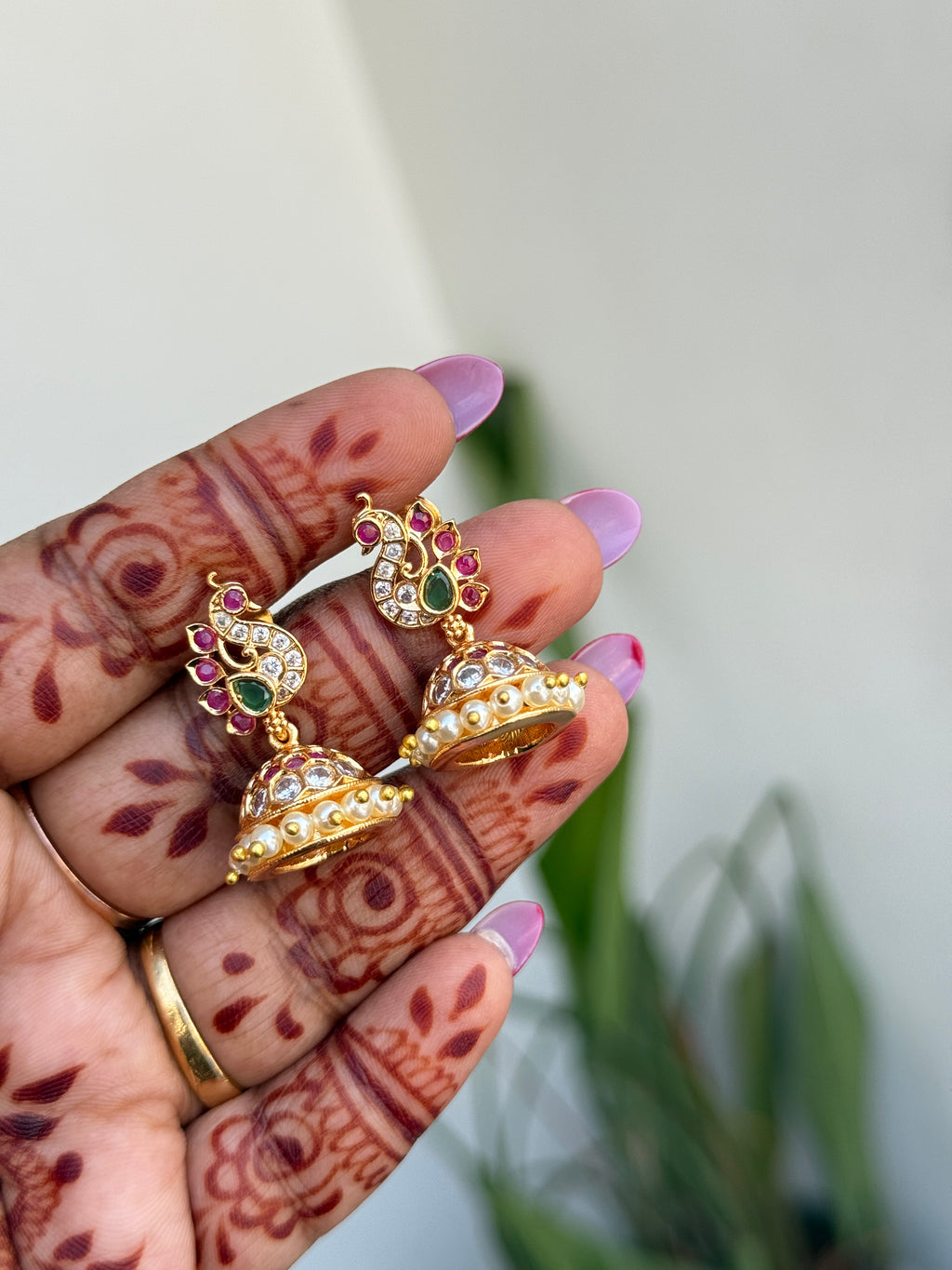 Ph350 multi peacock butta earrings suits for kids and adults