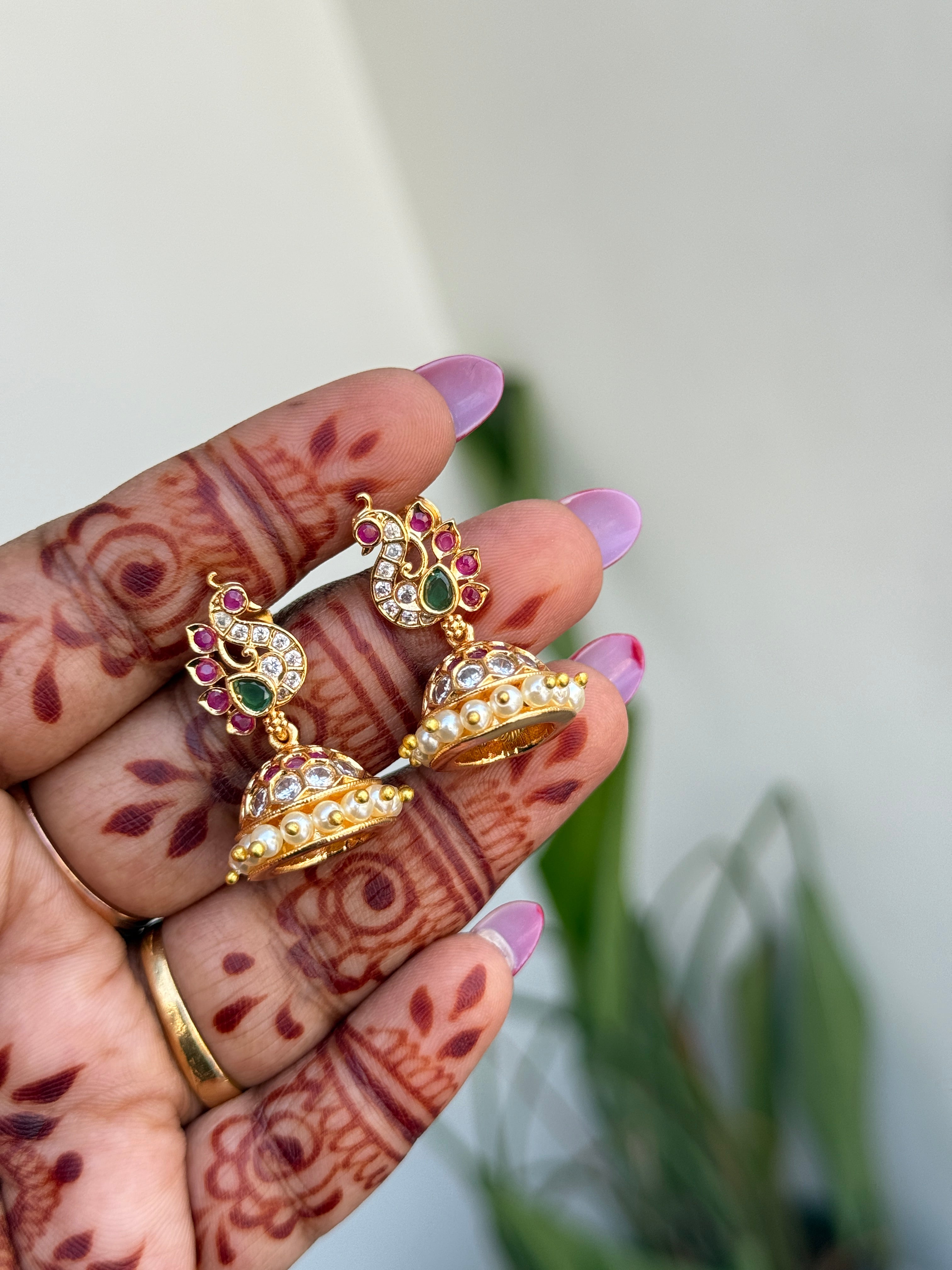 Ph350 multi peacock butta earrings suits for kids and adults