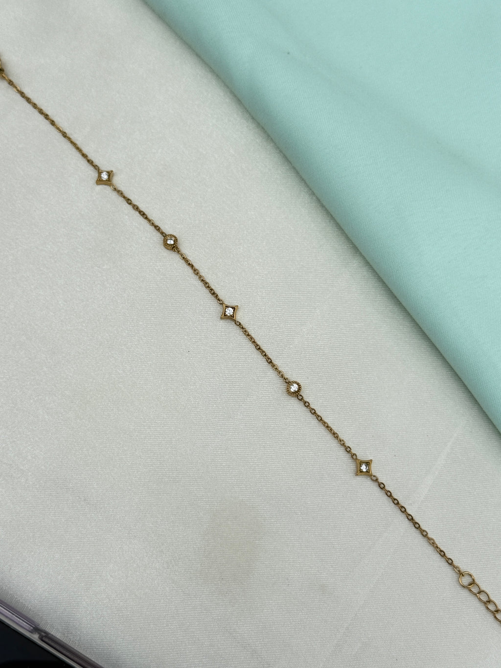 Ab632 anti tarnish 6.5inches 2:8 to 2:10 adjustable chain bracelet
