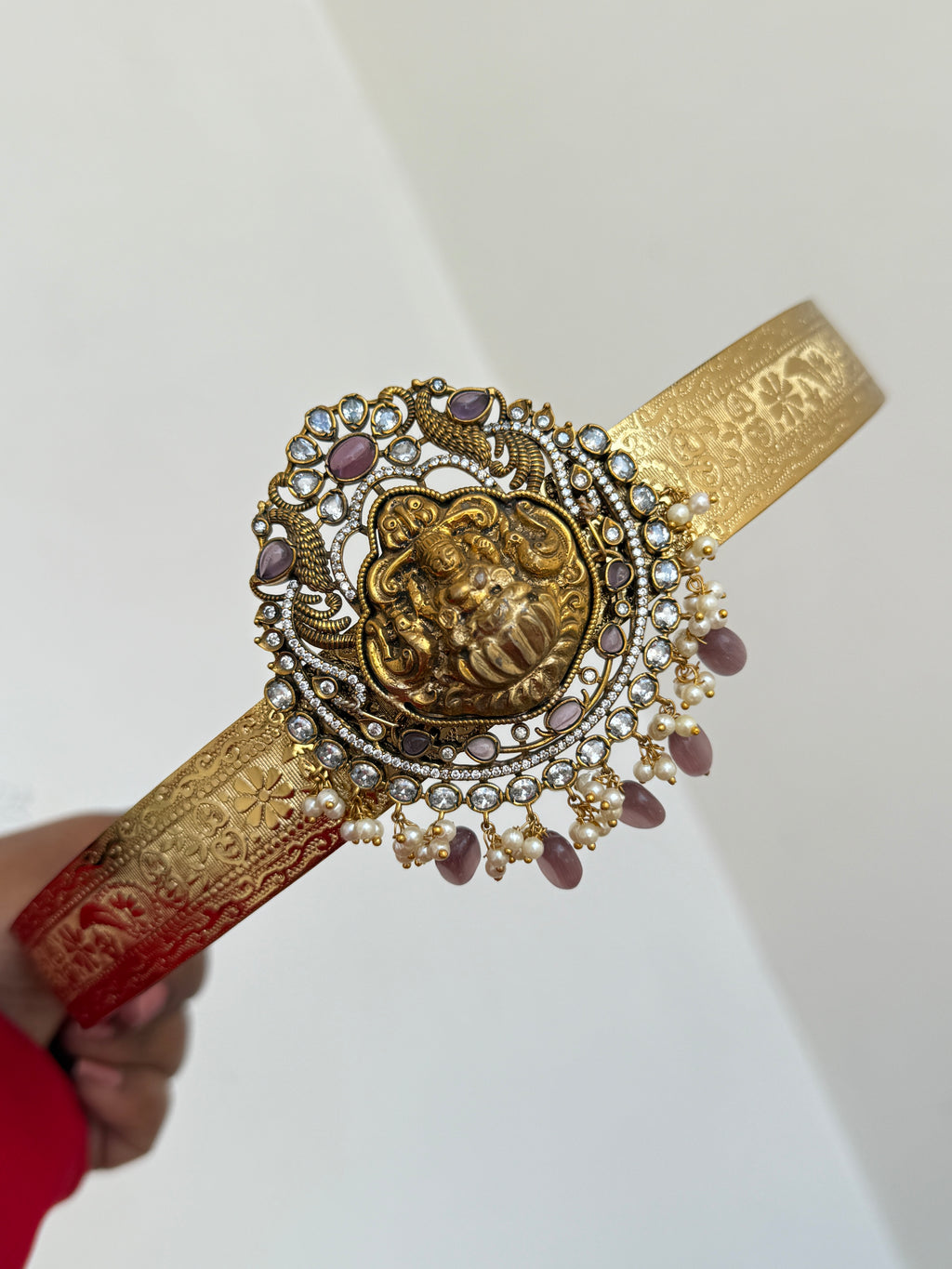 Hb563 victorian moissanite lakshmidevi medium size hipbelt