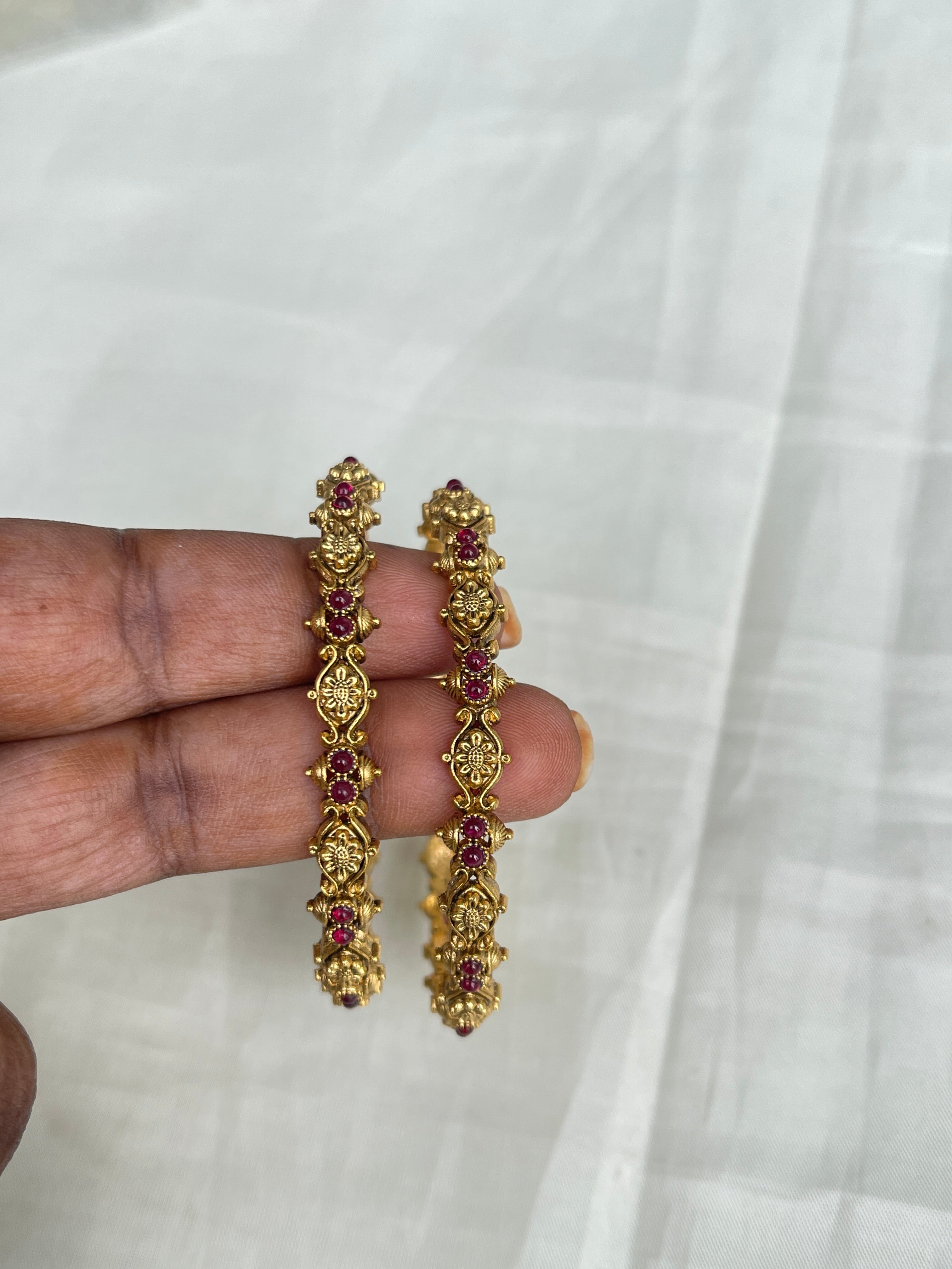 Bg1545 ruby flower bangles sb514