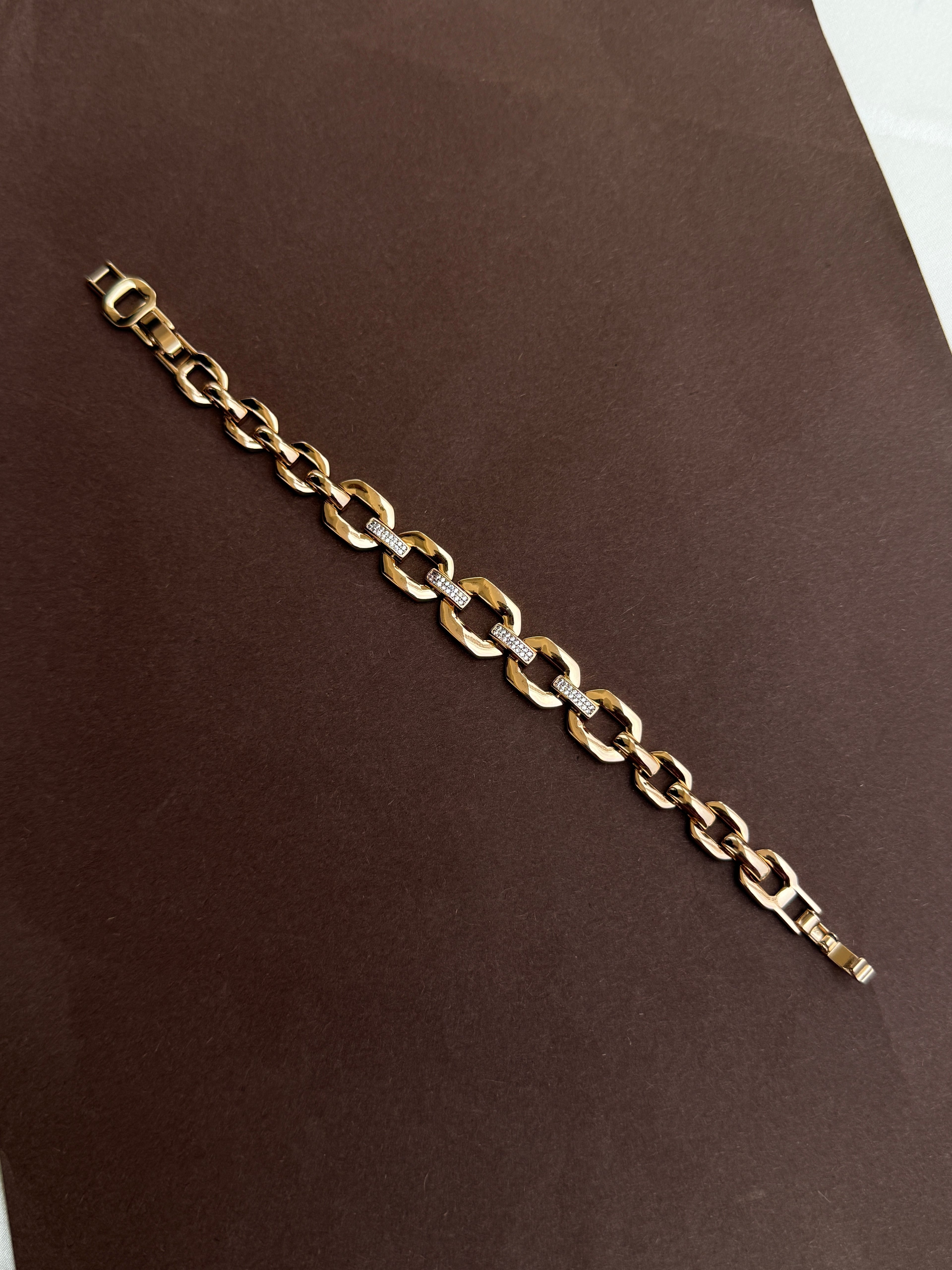 Mn016 anti tarnish rose gold  men’s bracelet