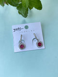 Silver hoops hanging