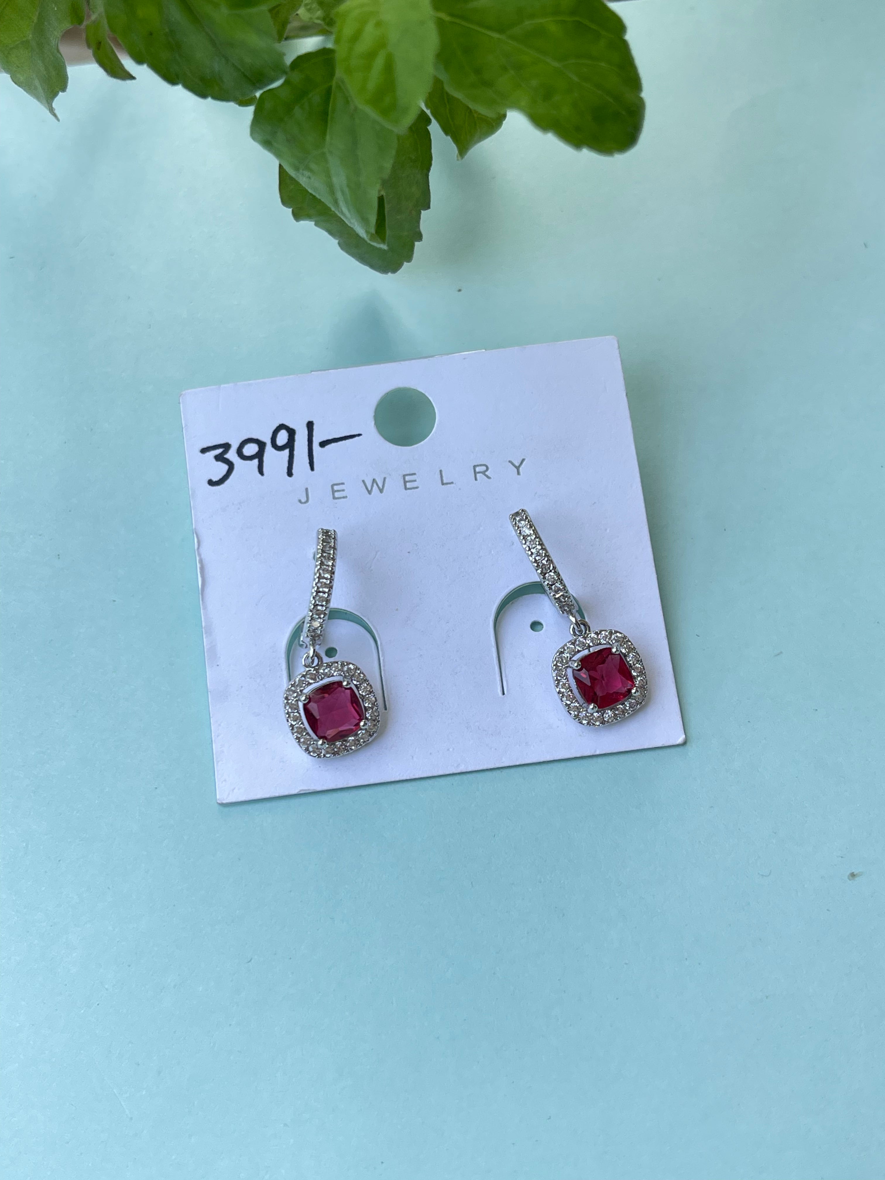 Silver hoops hanging