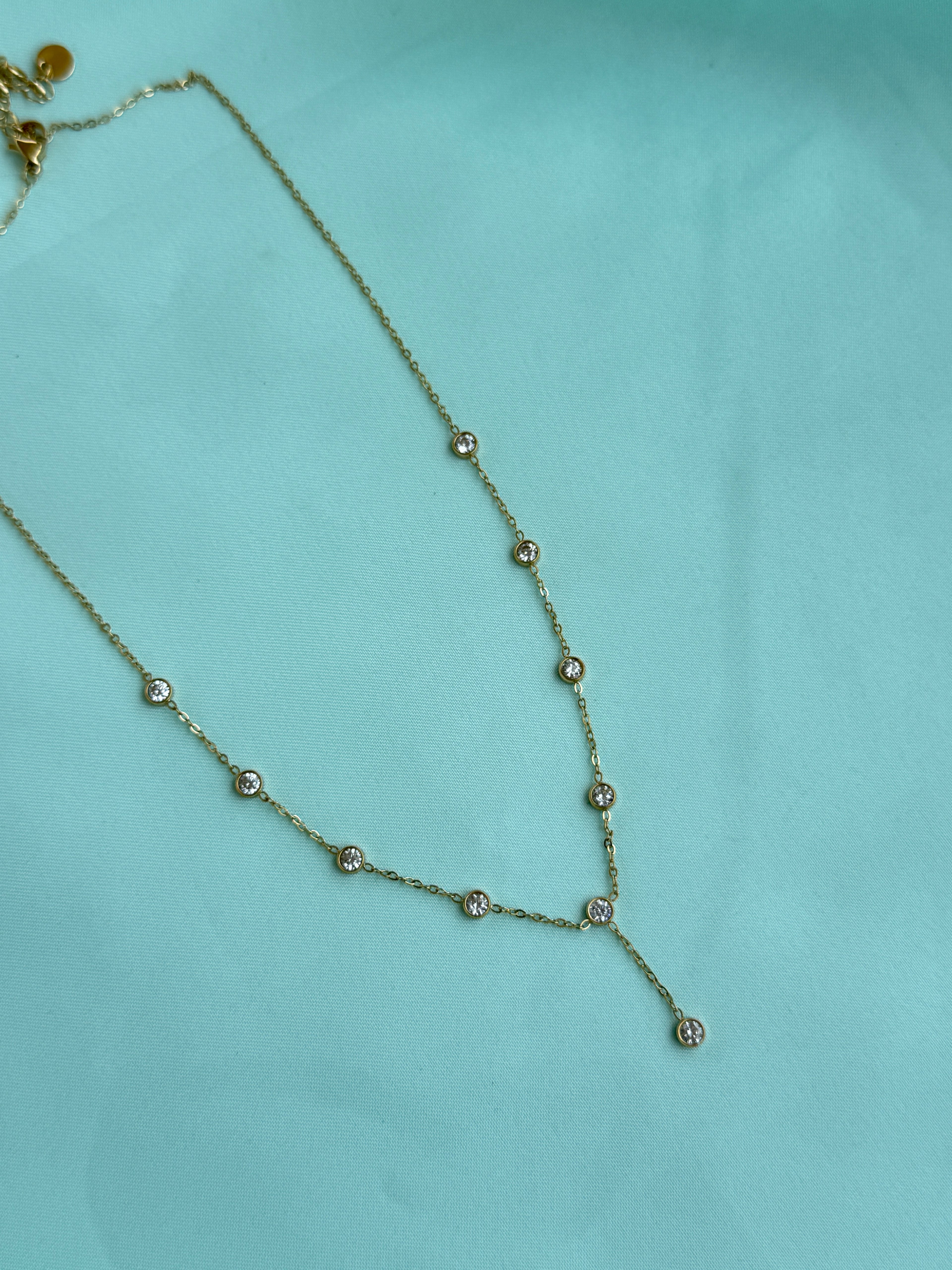 Dc102 anti tarnish stones 18inches adjustable daily wear chains
