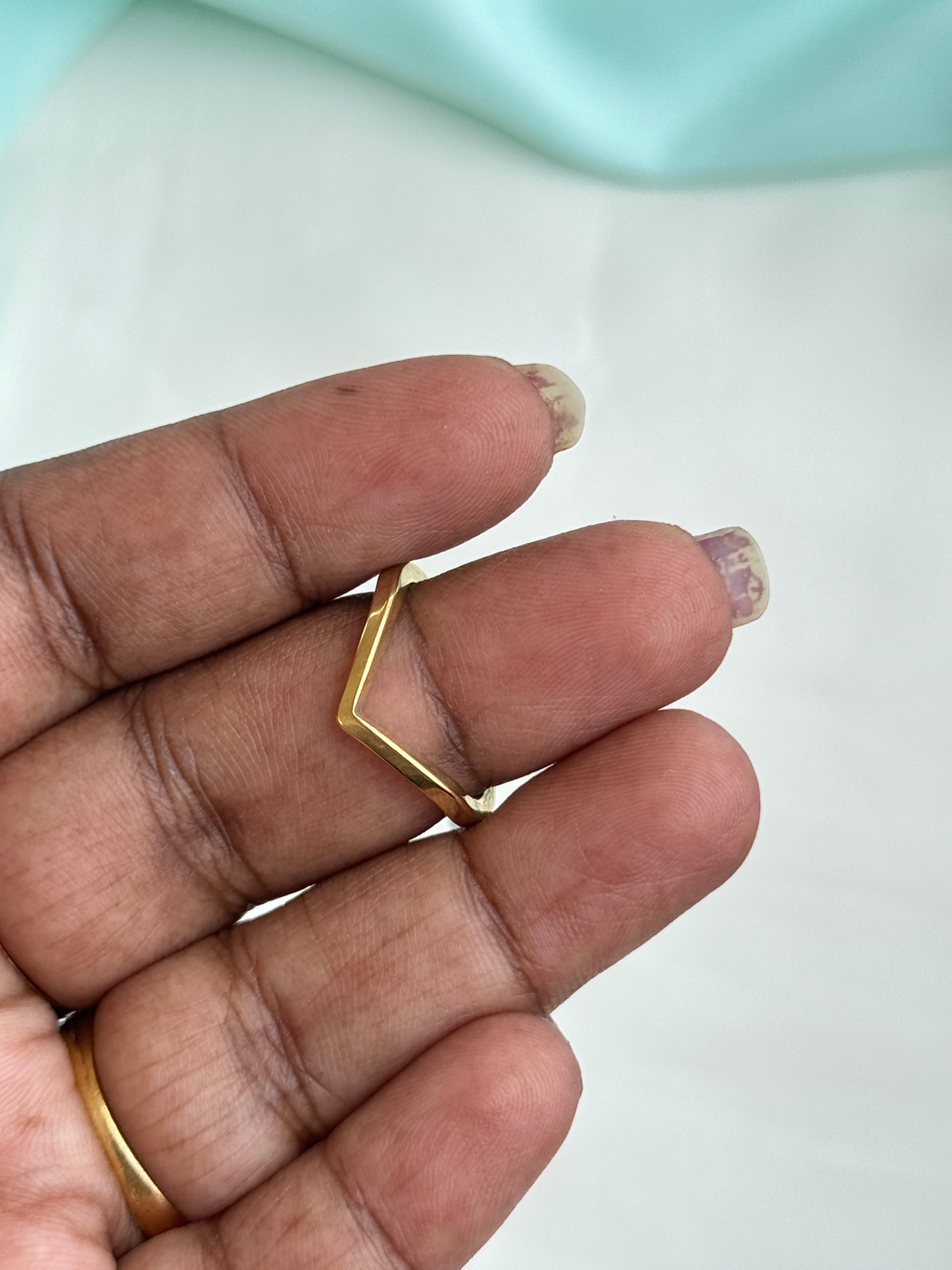 Rg084 anti tarnish plain finger rings