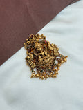 L017 dual peacock lakshmi devi pendent can be used for plain hipbelt as well