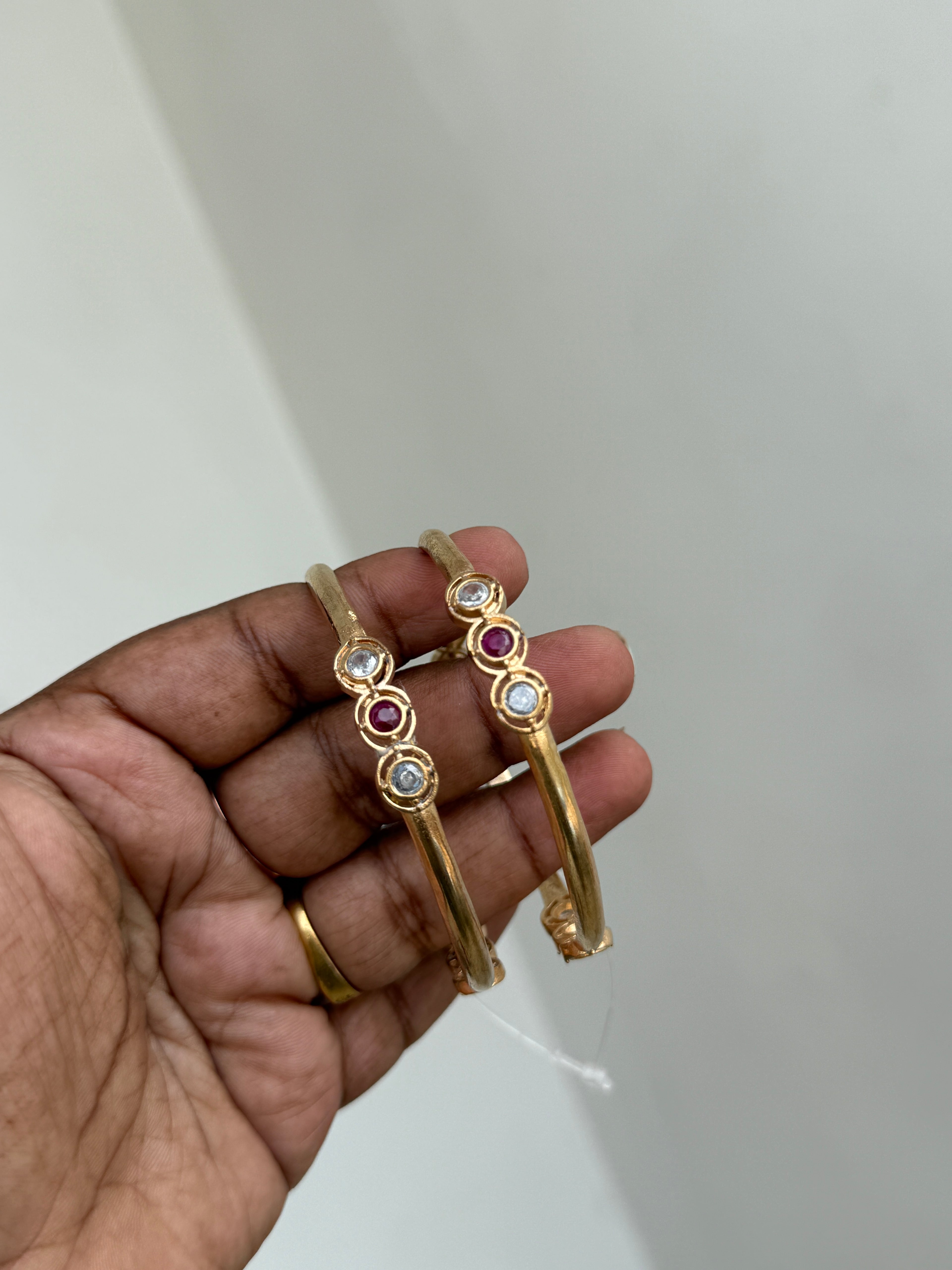 Ph283 unpolished panchaloham bangles