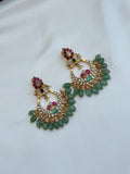 Er145 jadau kundan chand bhali earrings