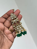 Er134 elephant Victorian Kundan butta Earrings
