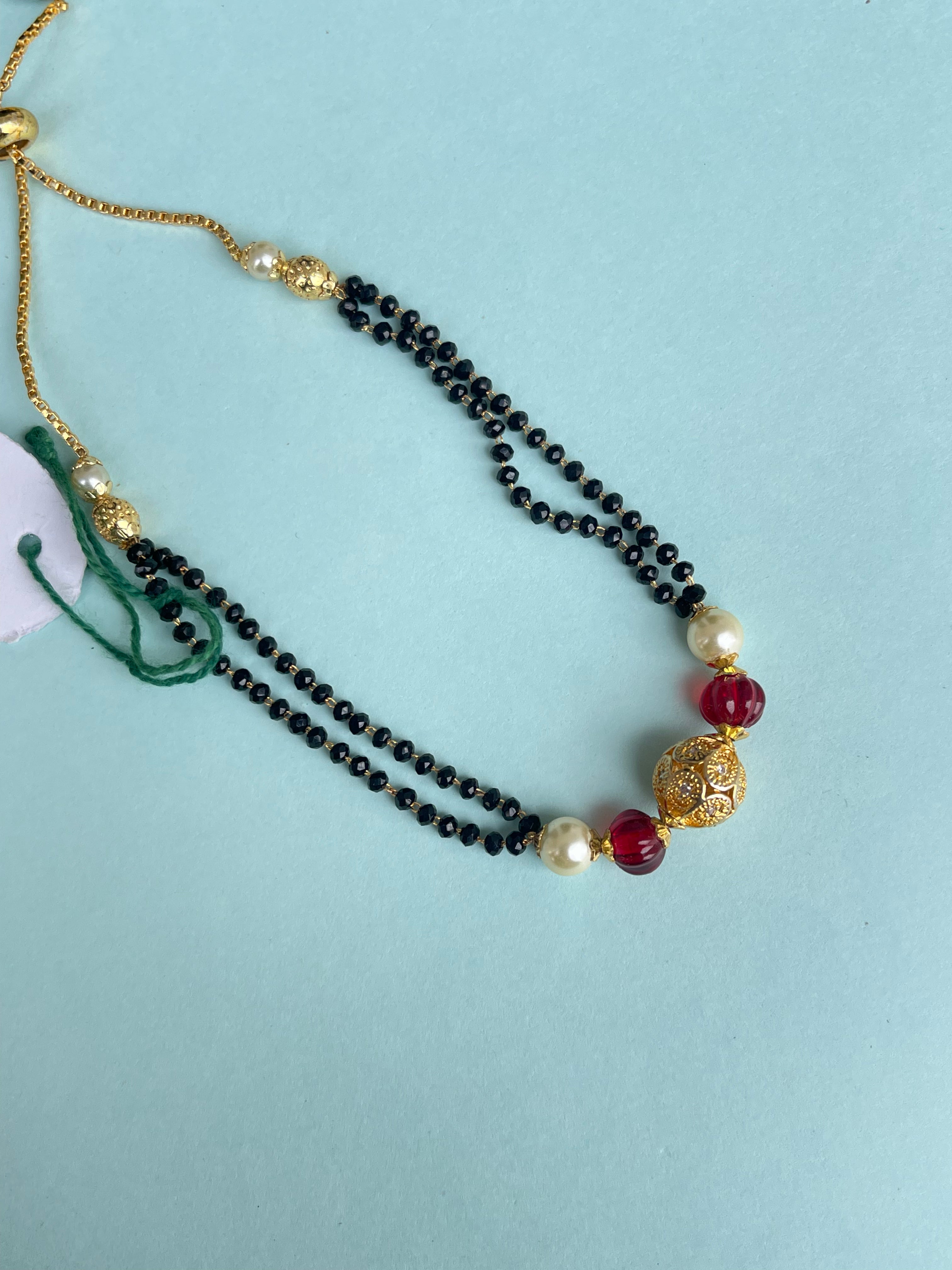 Adjustable blackbeads bracelet br504