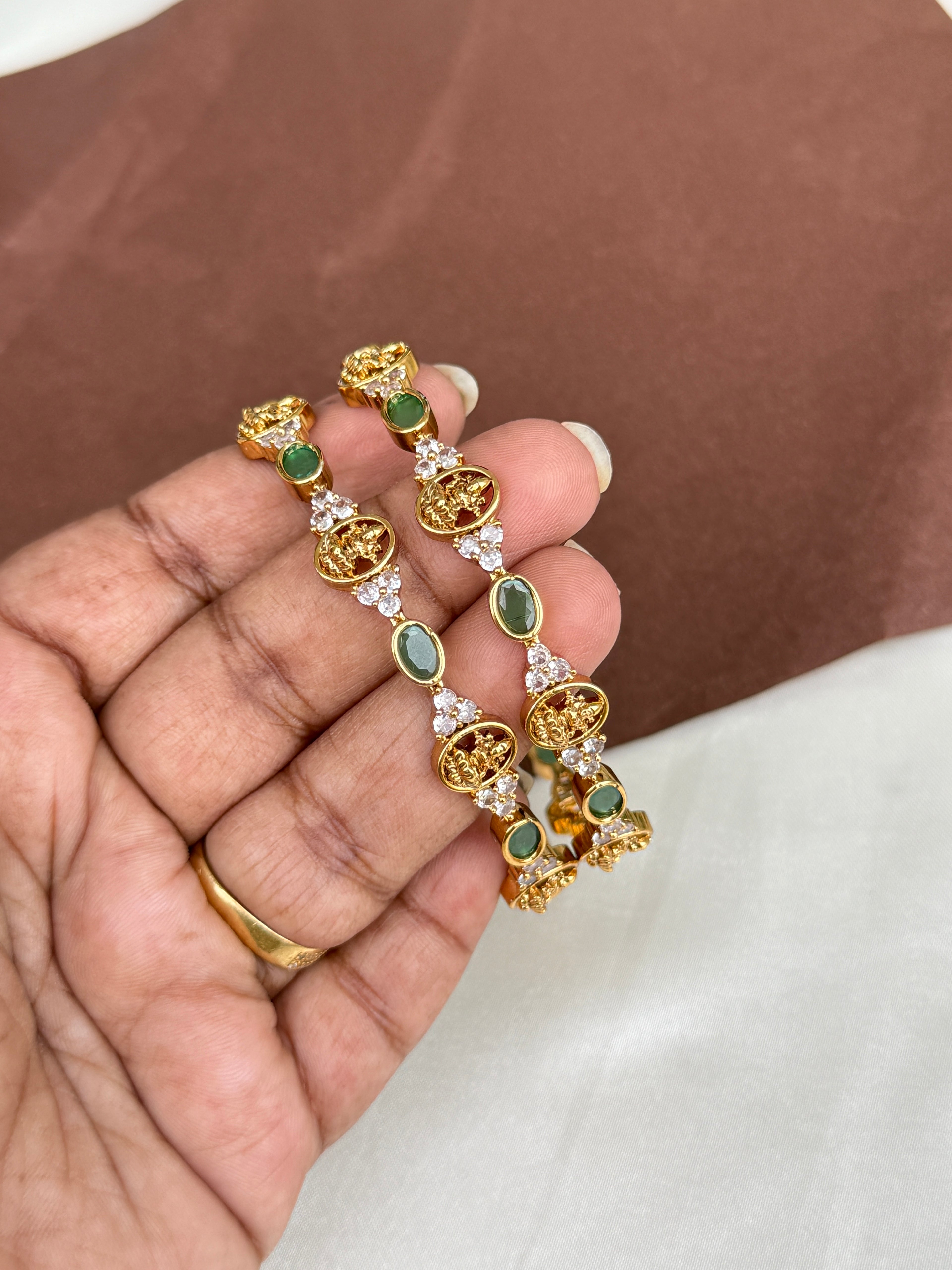 Sb110 Lakshmi Devi emerald bangles