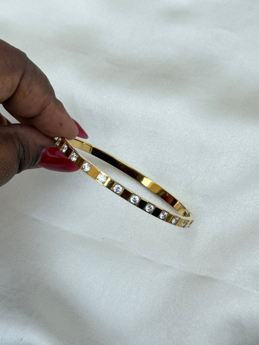 Ab063 13 stones anti tarnish openable kada bracelet
