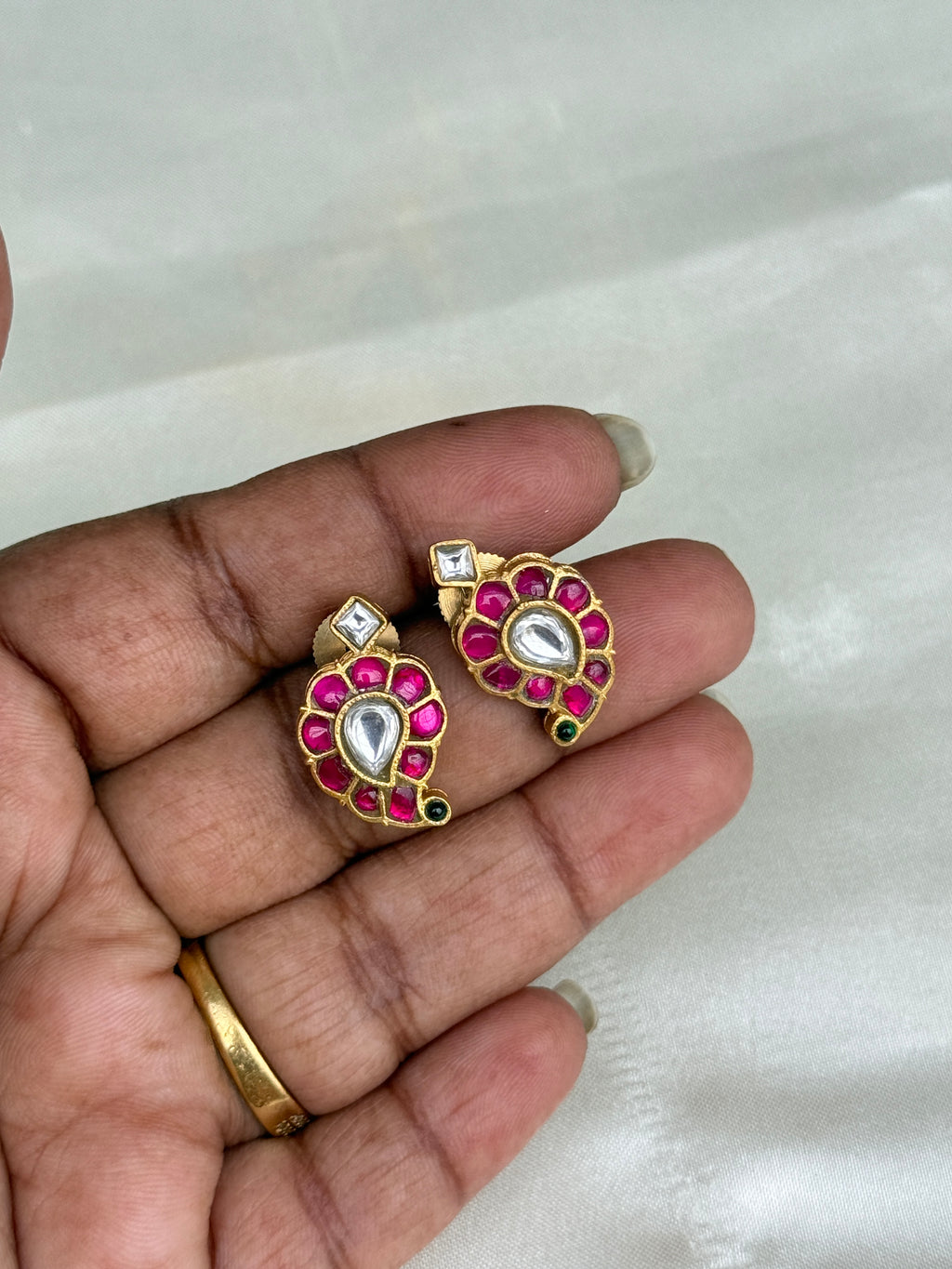 St015 mango jadau kundan studs