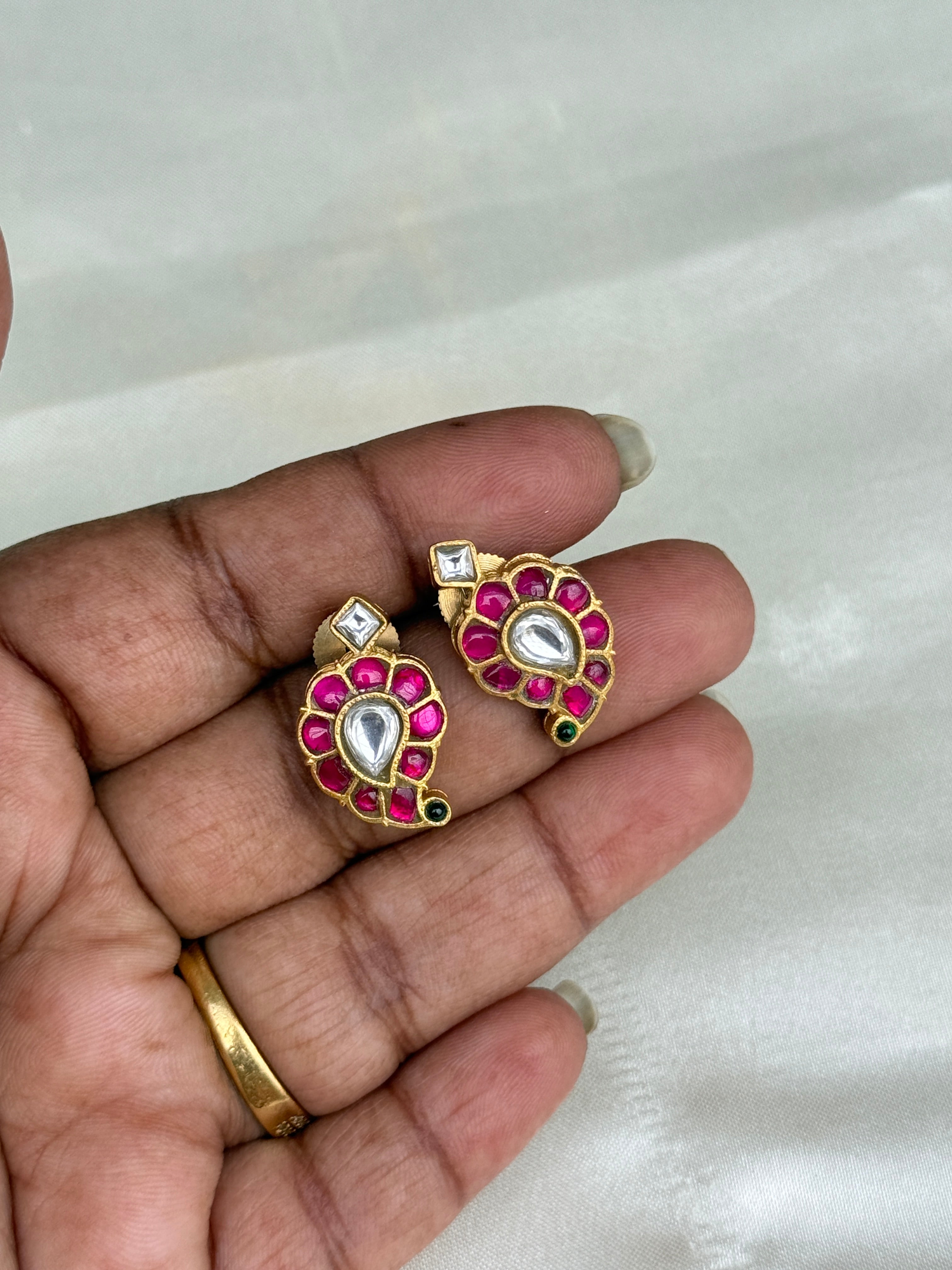 St015 mango jadau kundan studs