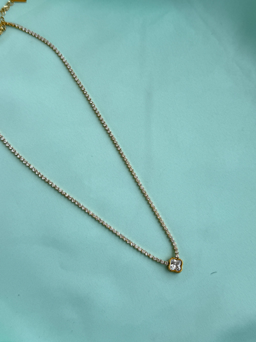 DC118 anti tarnish full stones 18inchee adjustable Daily Wear chains