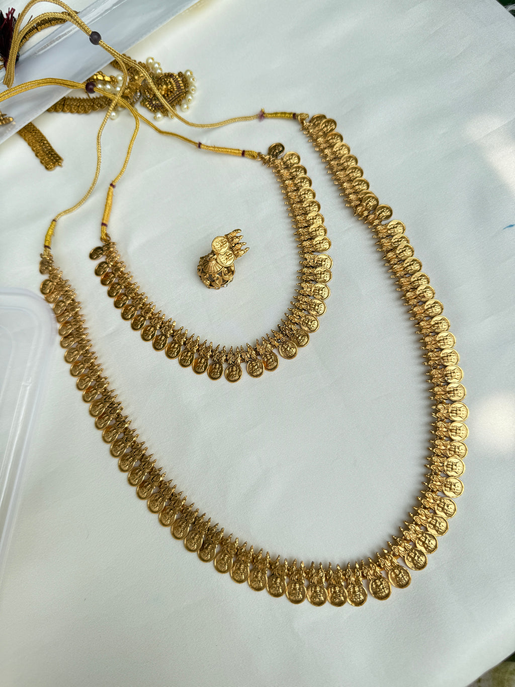 Lh550 pure matt finishing Lakshmi devi kasulaperu short and long combo