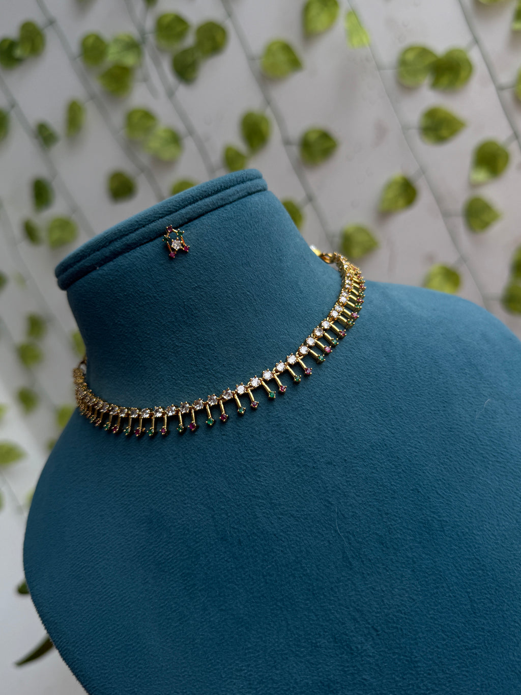 Ns899 multi short neckset with earrings
