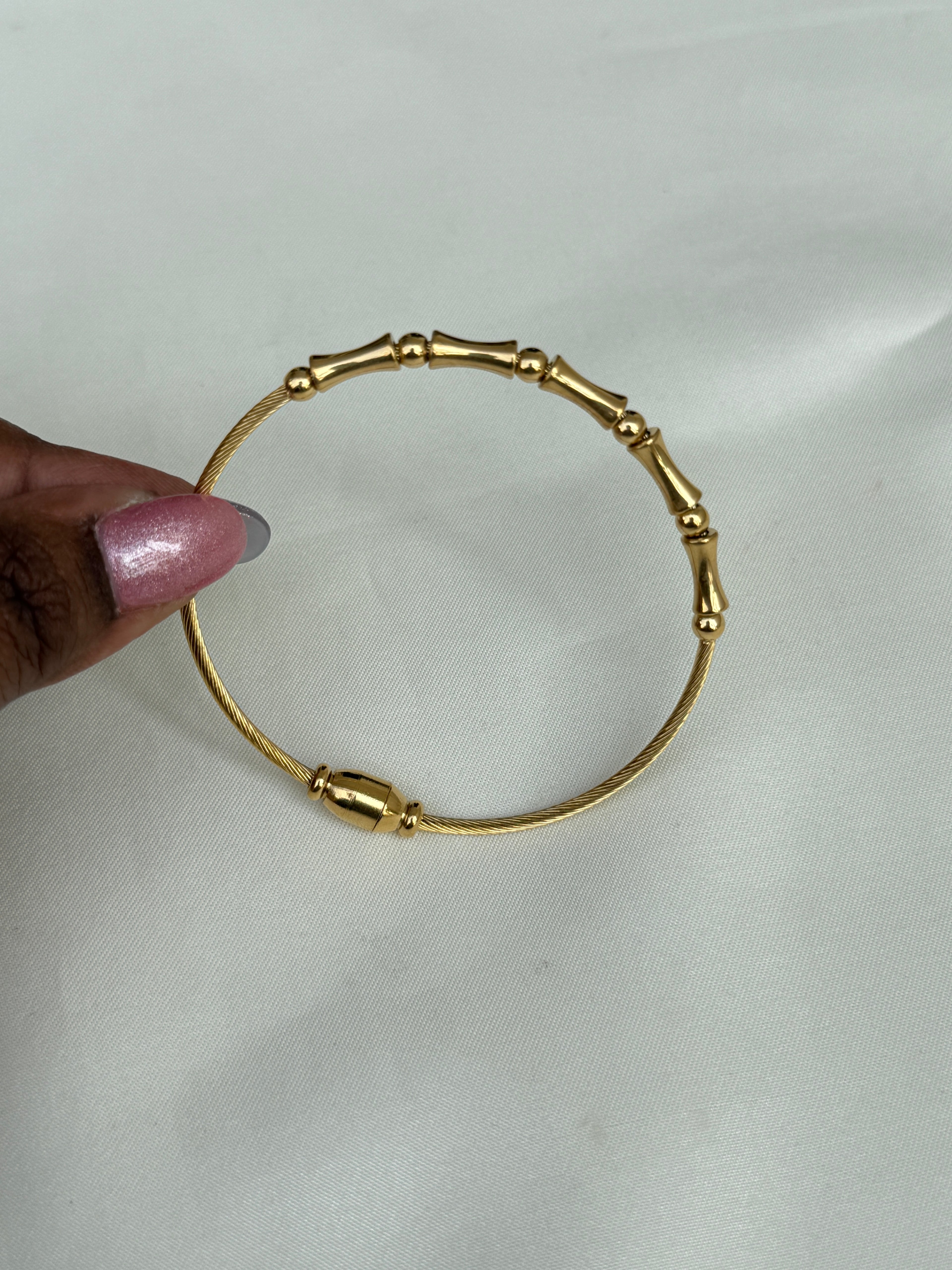 Ab053 bamboo anti tarnish openable bracelets suits for 2-4,2-6