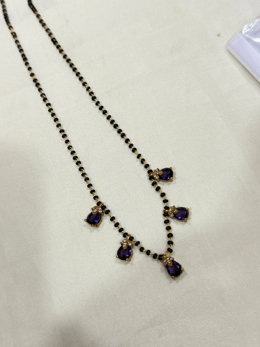 Bb008 single line 5stones blackbeads
