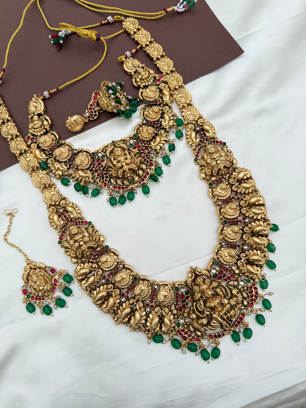 Bs108 heavy lakshmi devi kemp bridal set