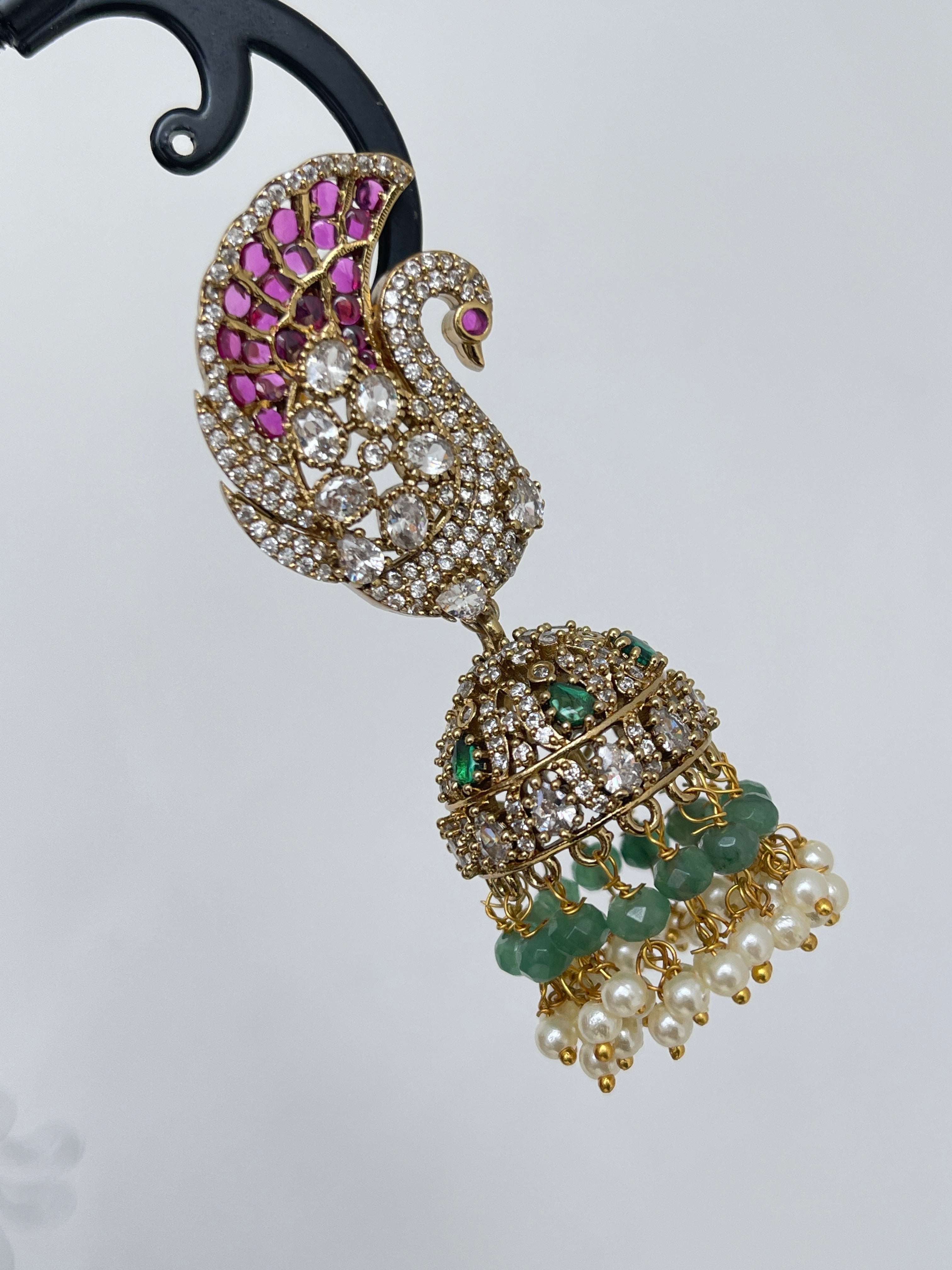 Peacock Victorian butta earrings