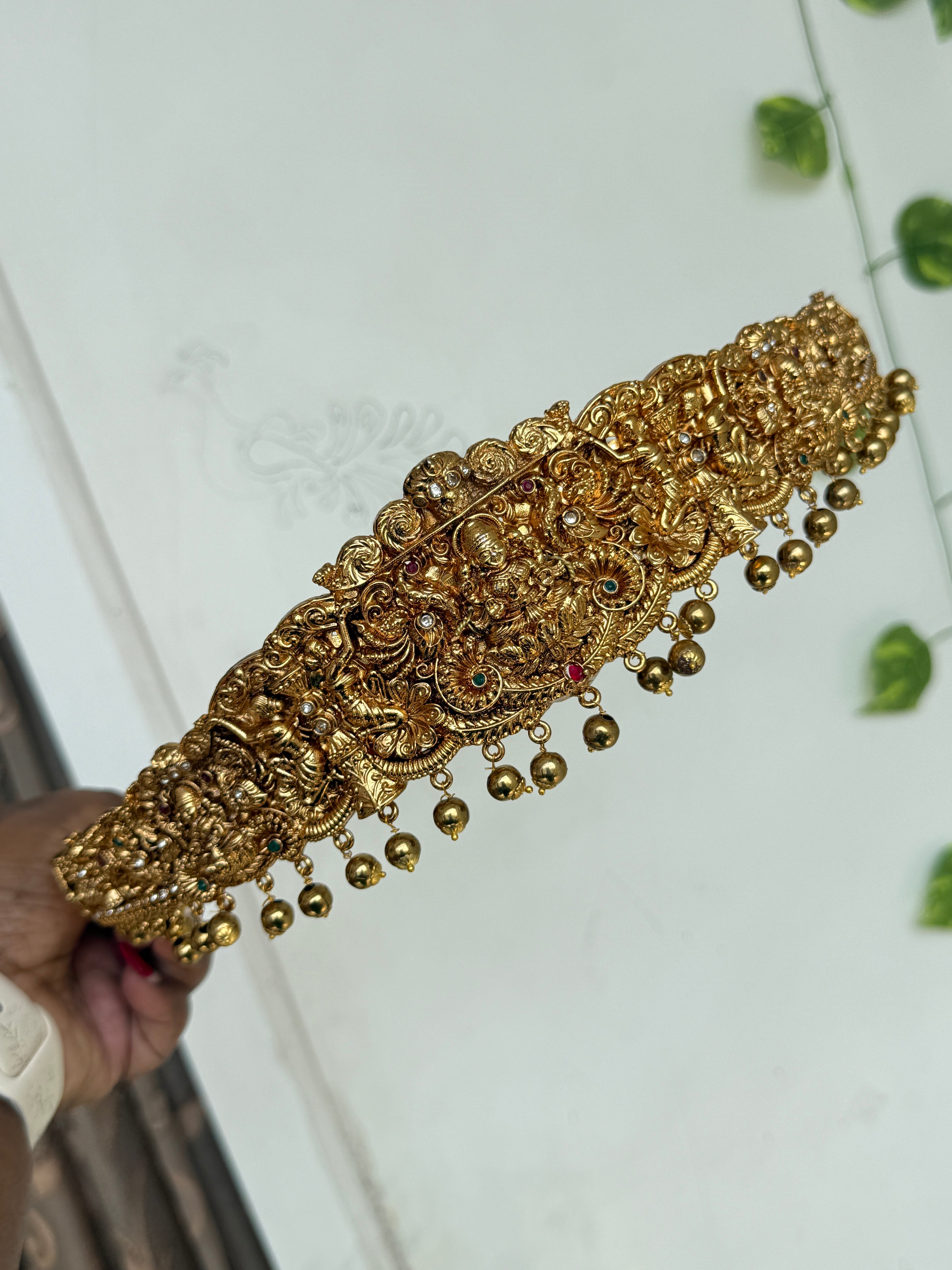 Hb671 lakshmidevi with gold balls multi adults hipbelt