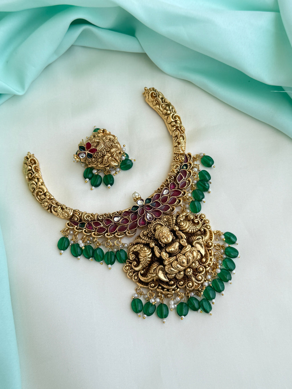 Ns314 nakshi Lakshmi Devi kante heavy neckset