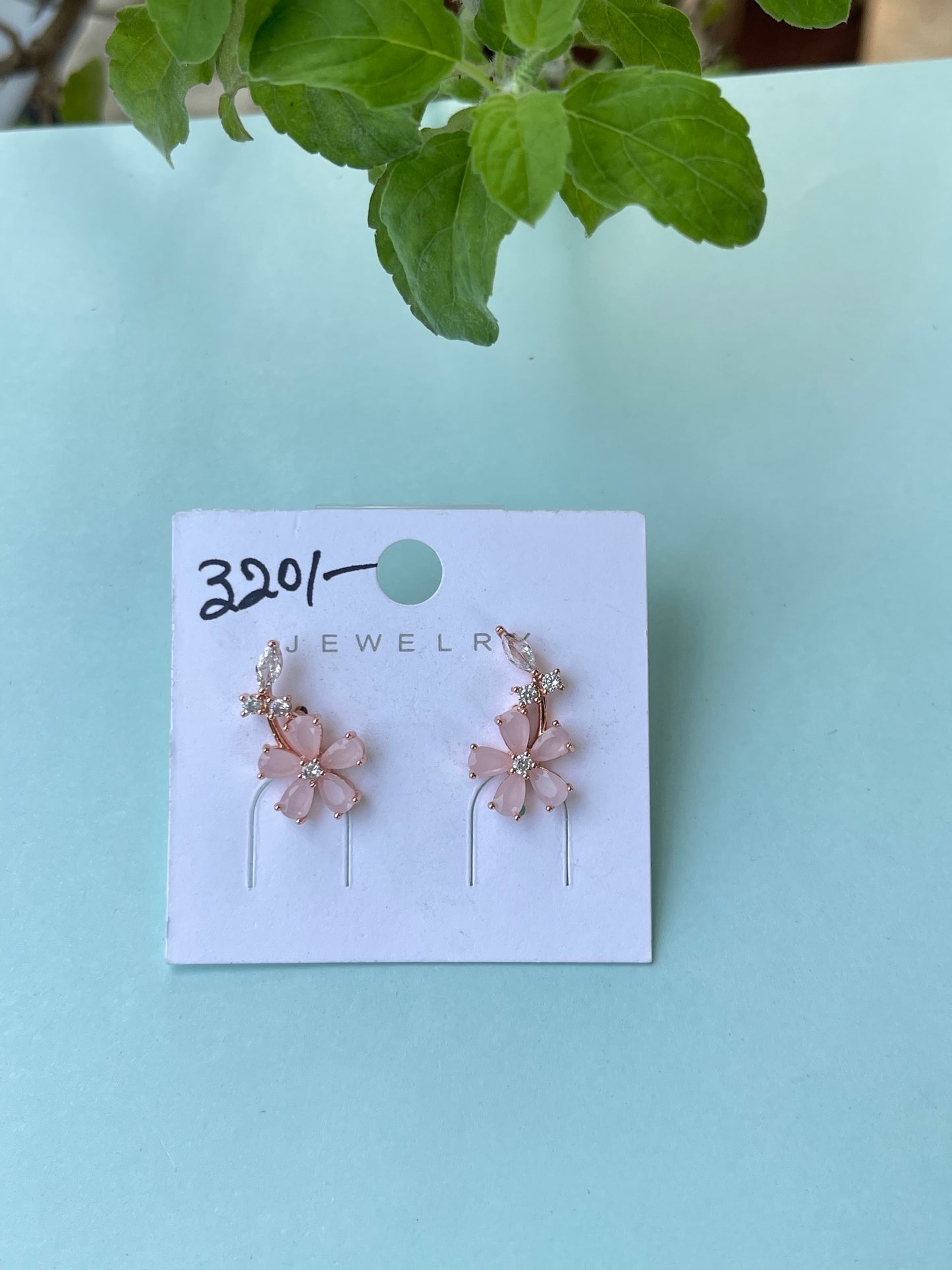 Silver flower studs