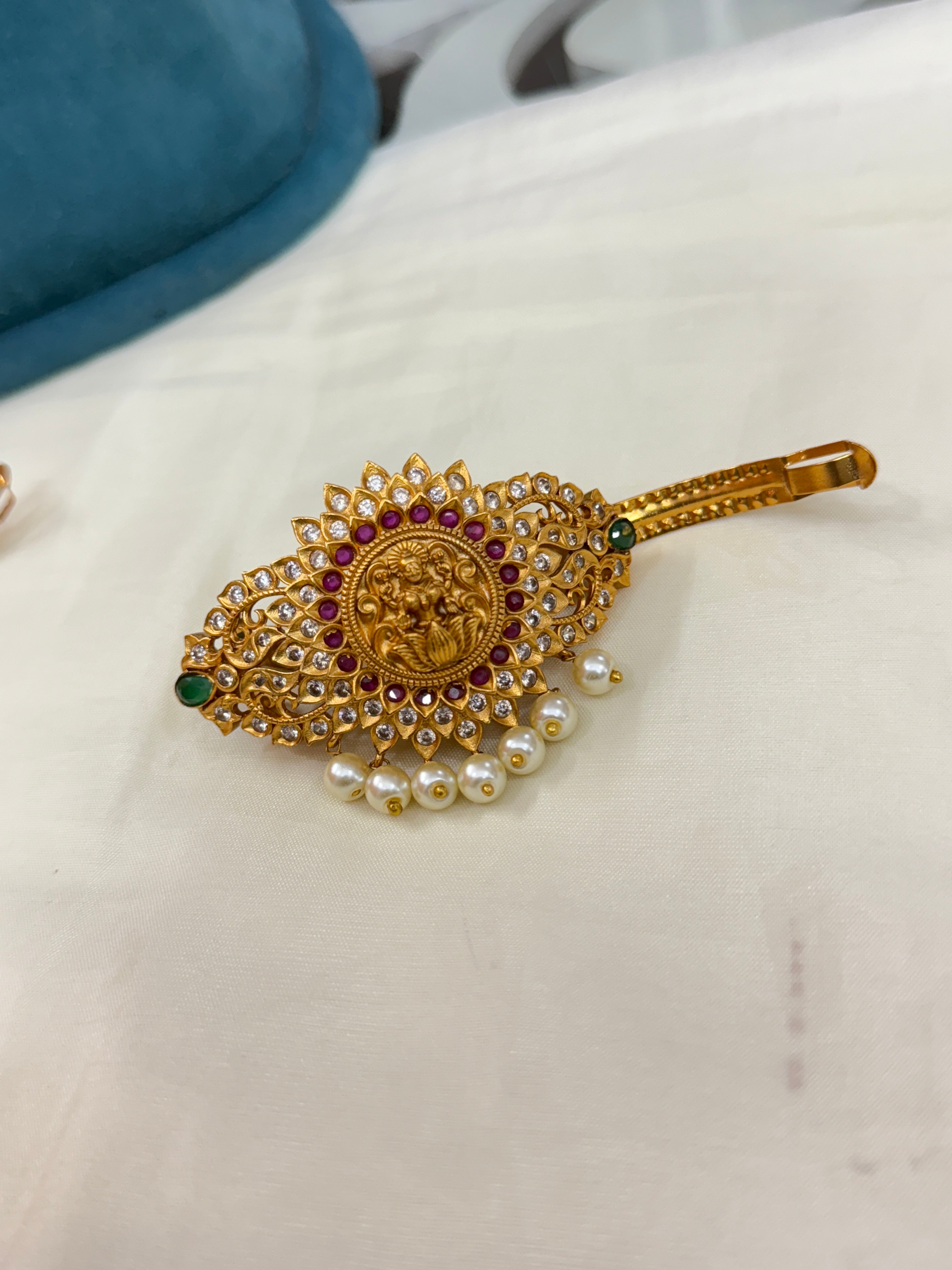 Hc001 cz Lakshmi Devi hairclips