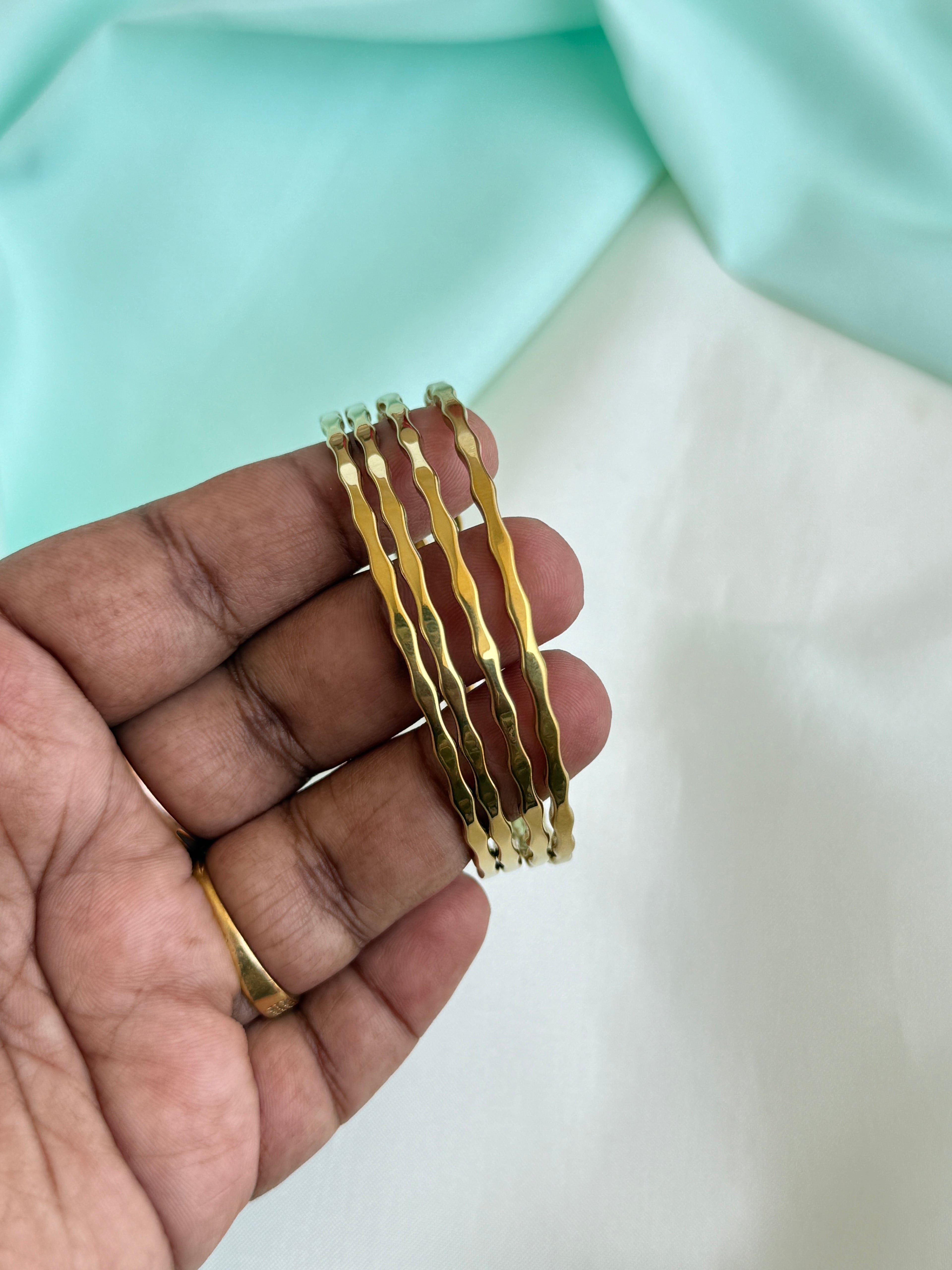 Ab573 anti tarnish plain design bangles