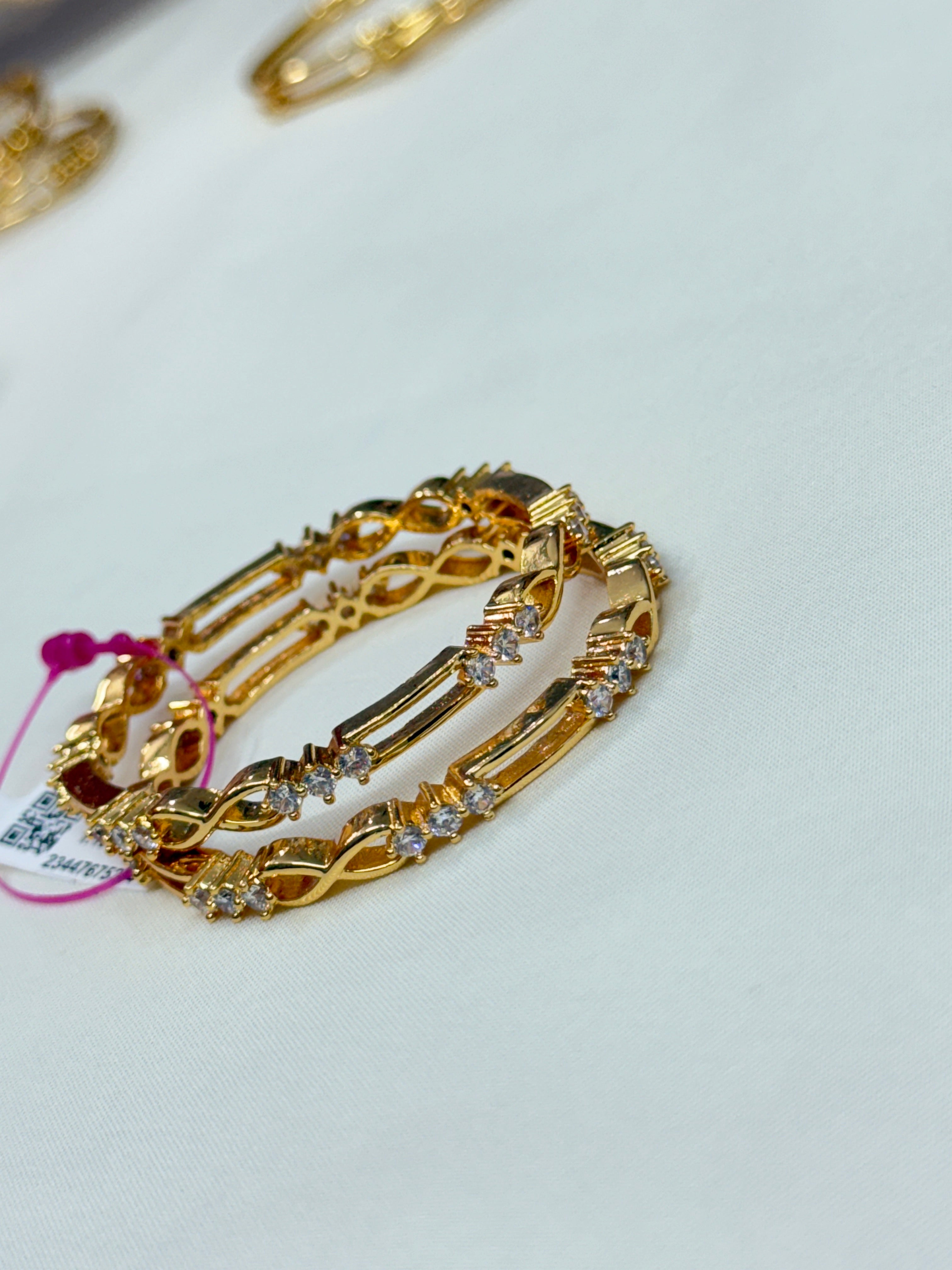 Kd021 cz infinity kids bangles