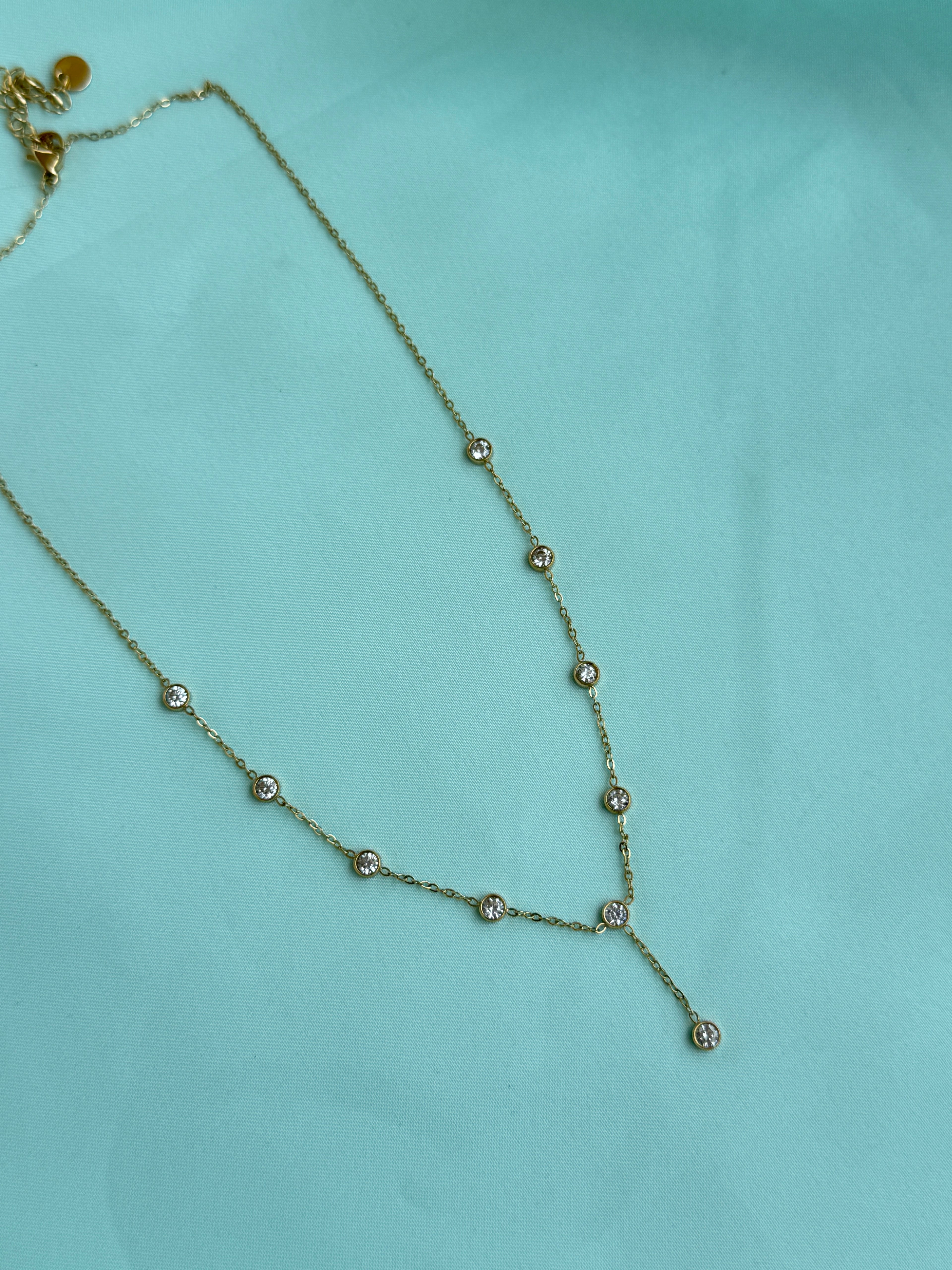Dc102 anti tarnish stones 18inches adjustable daily wear chains