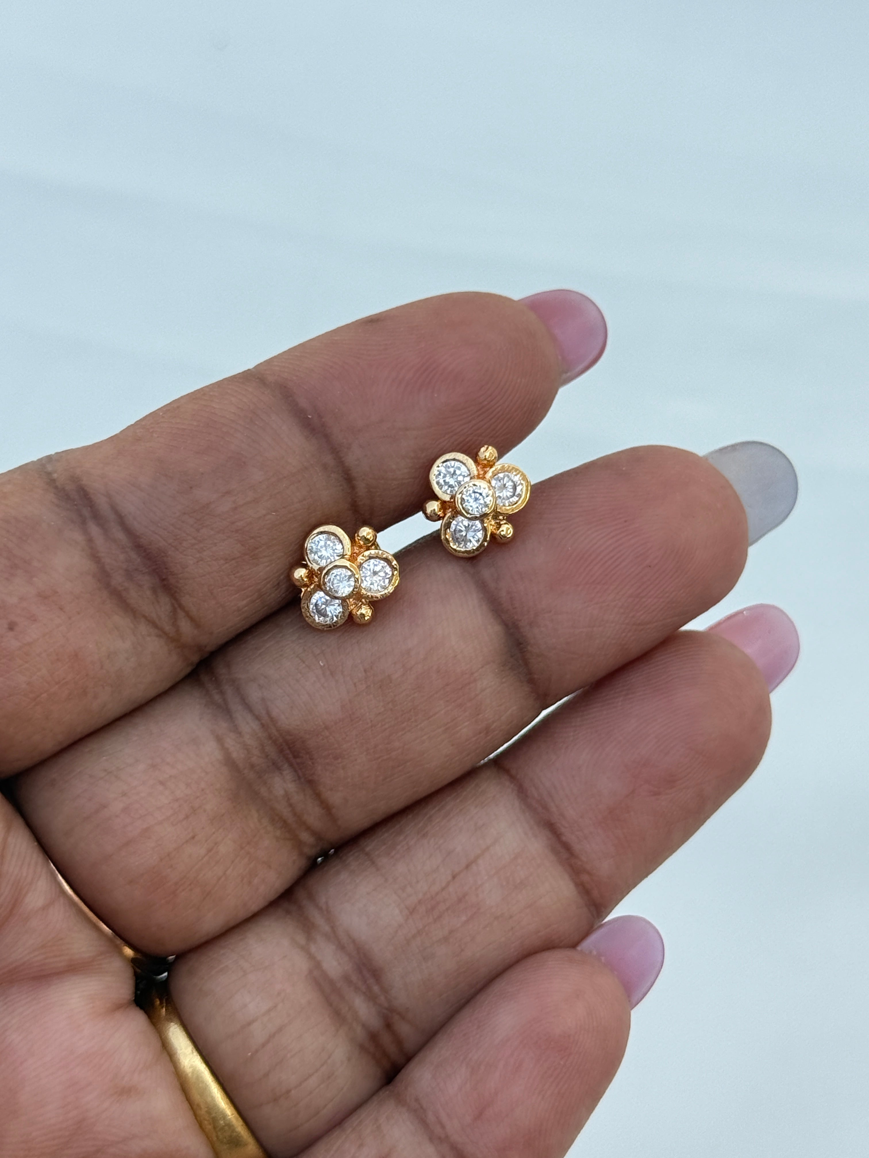 Ph232 panchaloham studs  suits for kids with back screw earrings