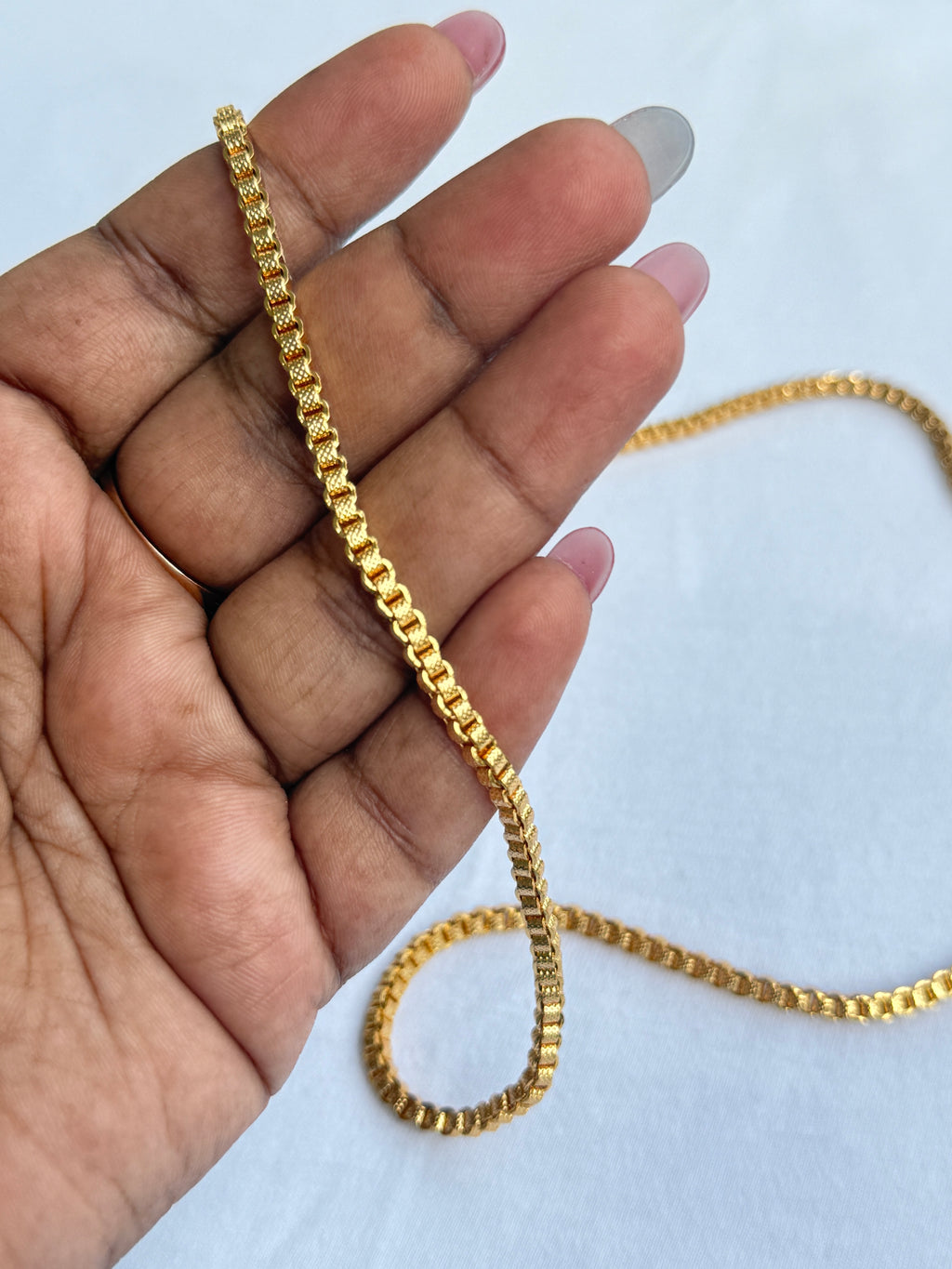 Tc028 28inches unpolished panchaloham mangalsutra chain thali