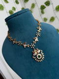 Ph364 panchaloham polished dual peacock neckset