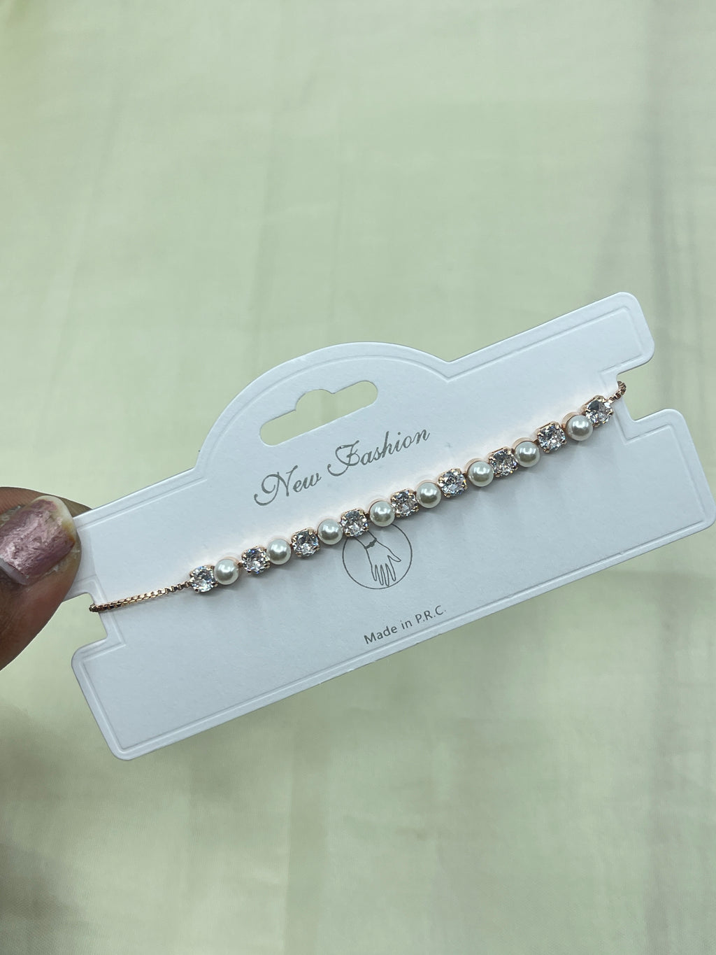 Pearl adjustable bracelet br516