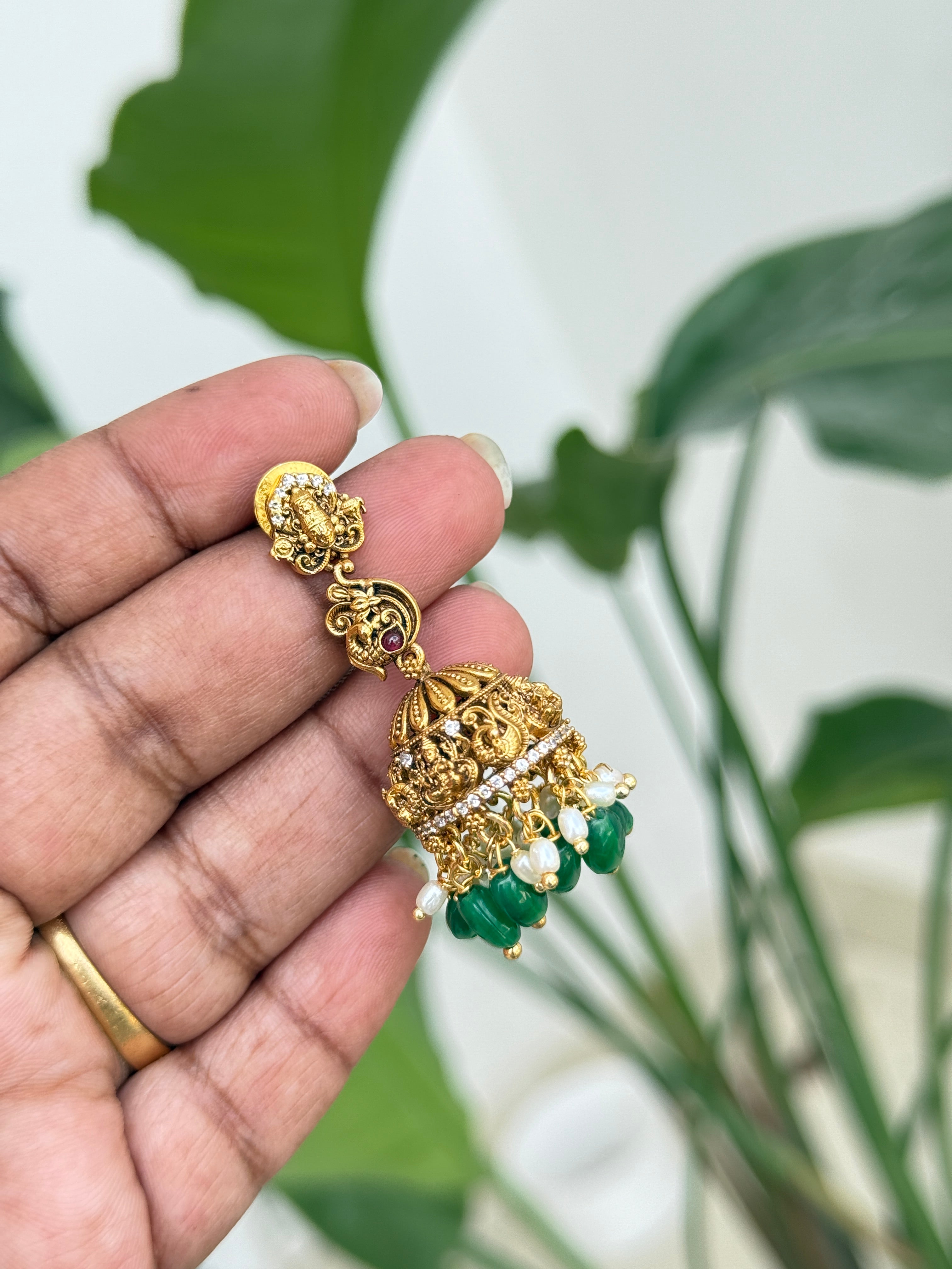 Er93 lord Venkateswara lightweight butta Earrings