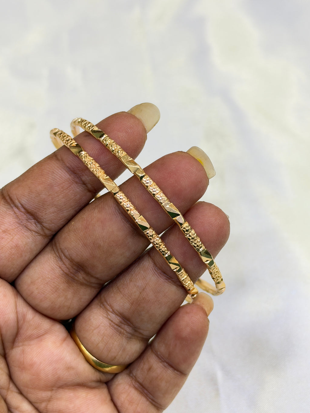 Ph815 Panchaloham unpolished design bangles