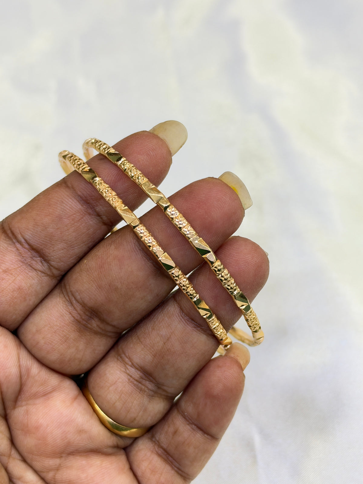 Ph815 Panchaloham unpolished design bangles