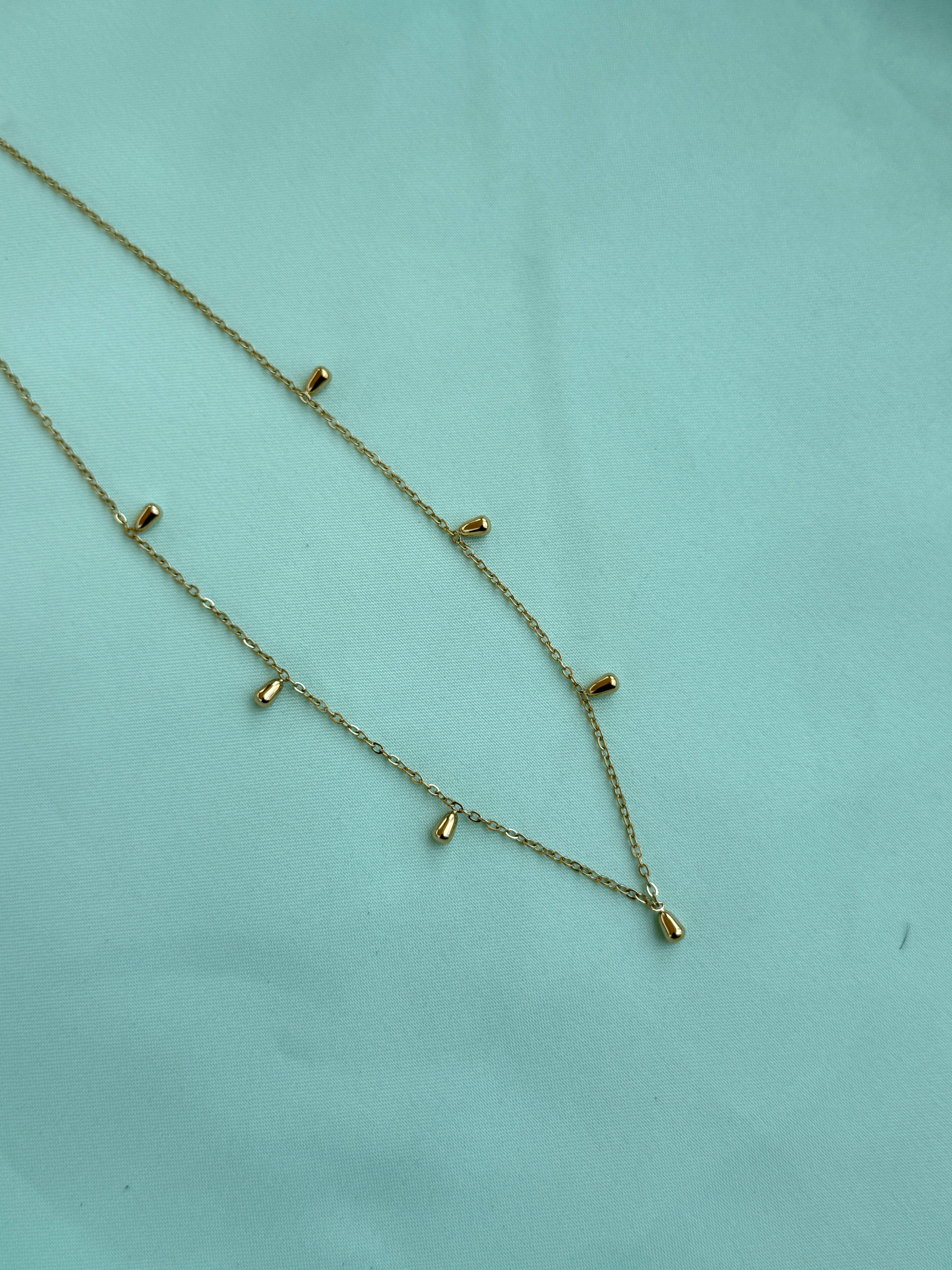 Dc072 anti tarnish small drops 18inches adjustable daily wear chains