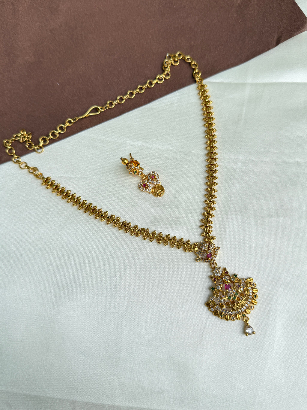 Ns292 multi plain neckset with earrings suits for kids and adults