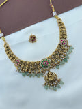 NS619 jadau kundan nakshi laksmi devi Neckset
