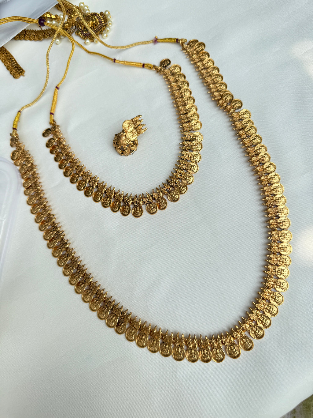 Lh550 pure matt finishing Lakshmi devi kasulaperu short and long combo