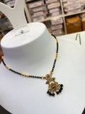 Lakshmidevi broad Black beads 18 inches - available in multiple design options Bb429