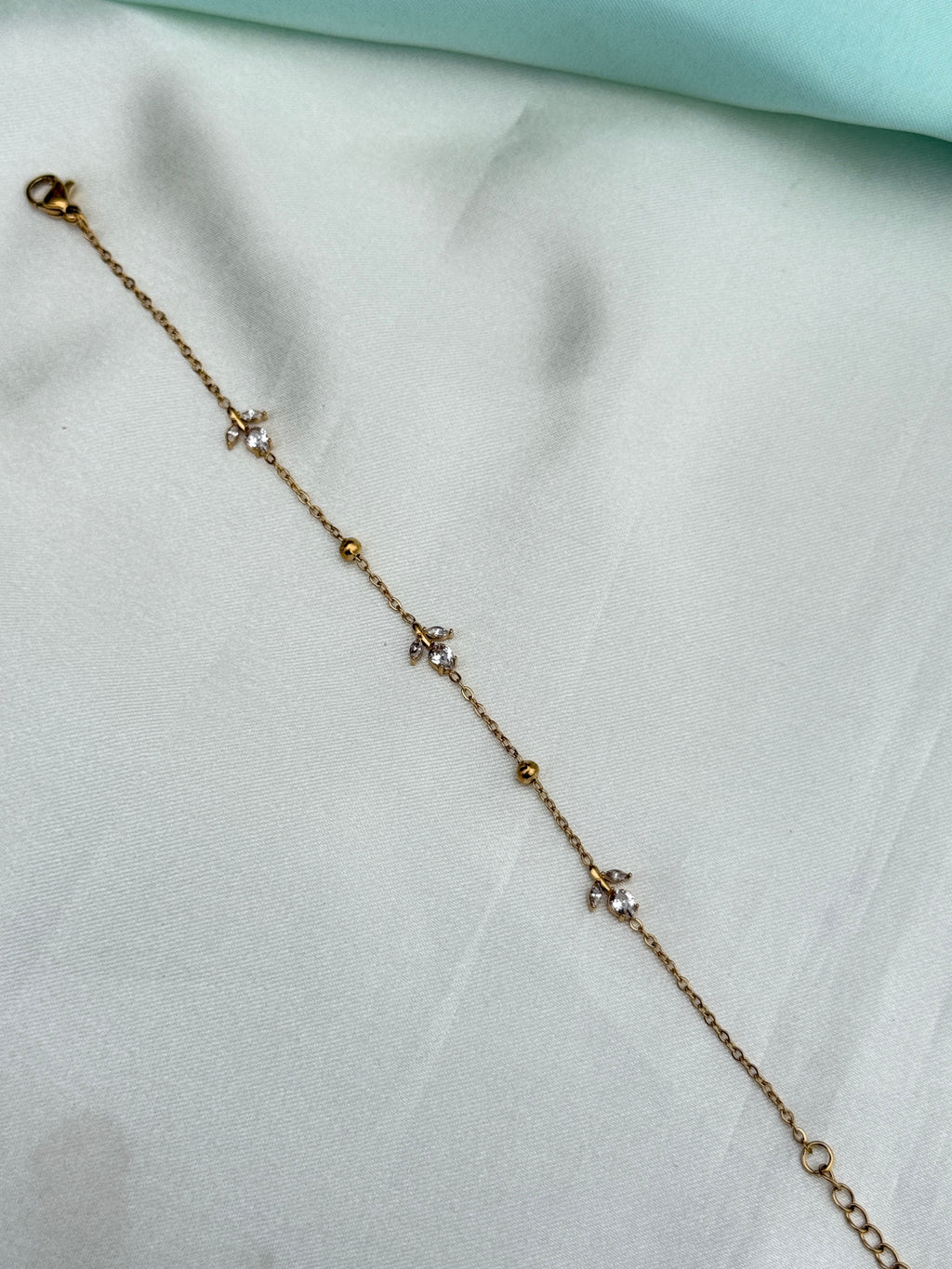 Ab613 anti tarnish 8 inches 2.6 to 2.8 size adjustable chain bracelet