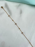 Ab613 anti tarnish 8 inches 2.6 to 2.8 size adjustable chain bracelet